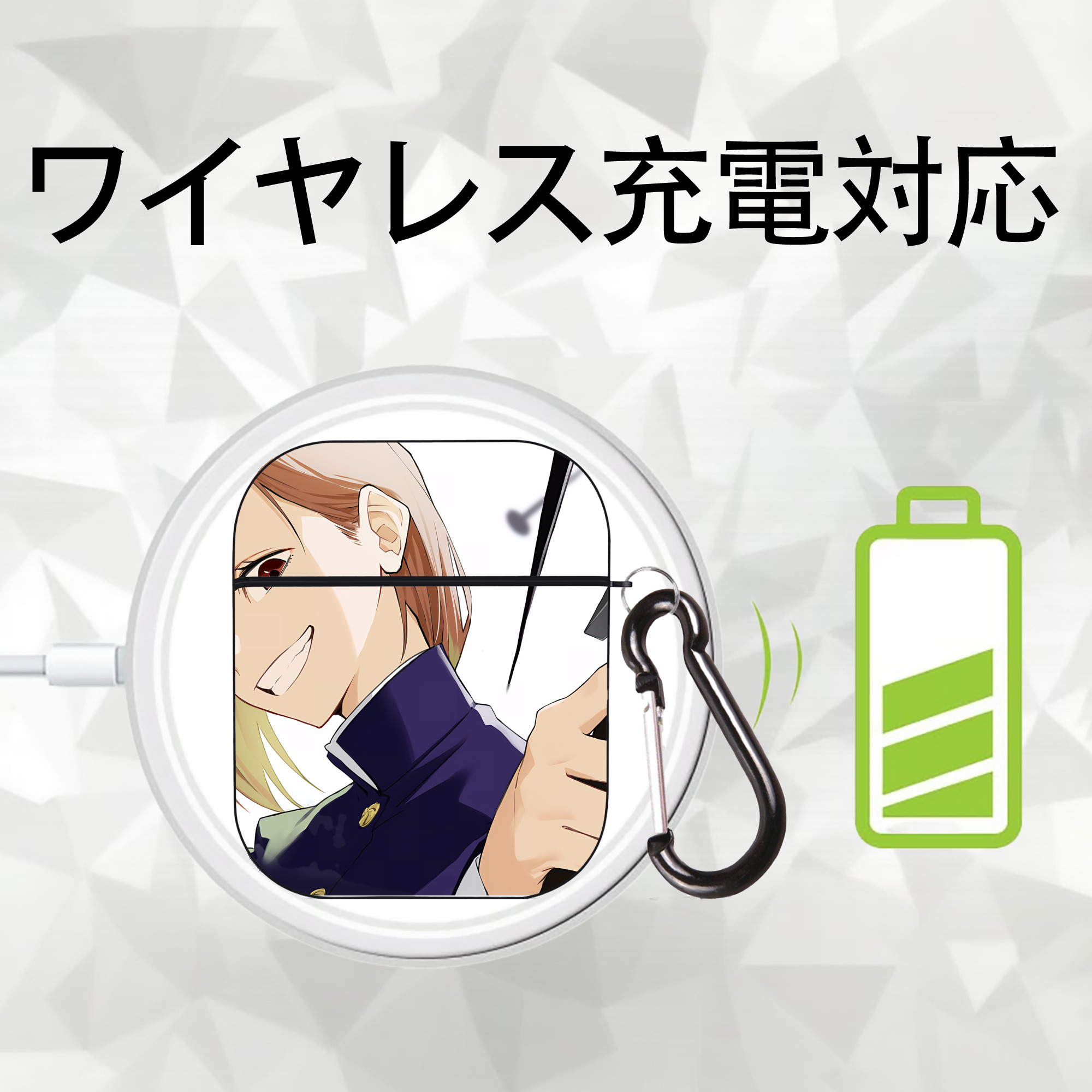 SPY×FAMILY间谍家家酒 AirPods 第2世代保護ケース ハードシェル ブラック 耐衝撃・防指紋・カラビナ付き