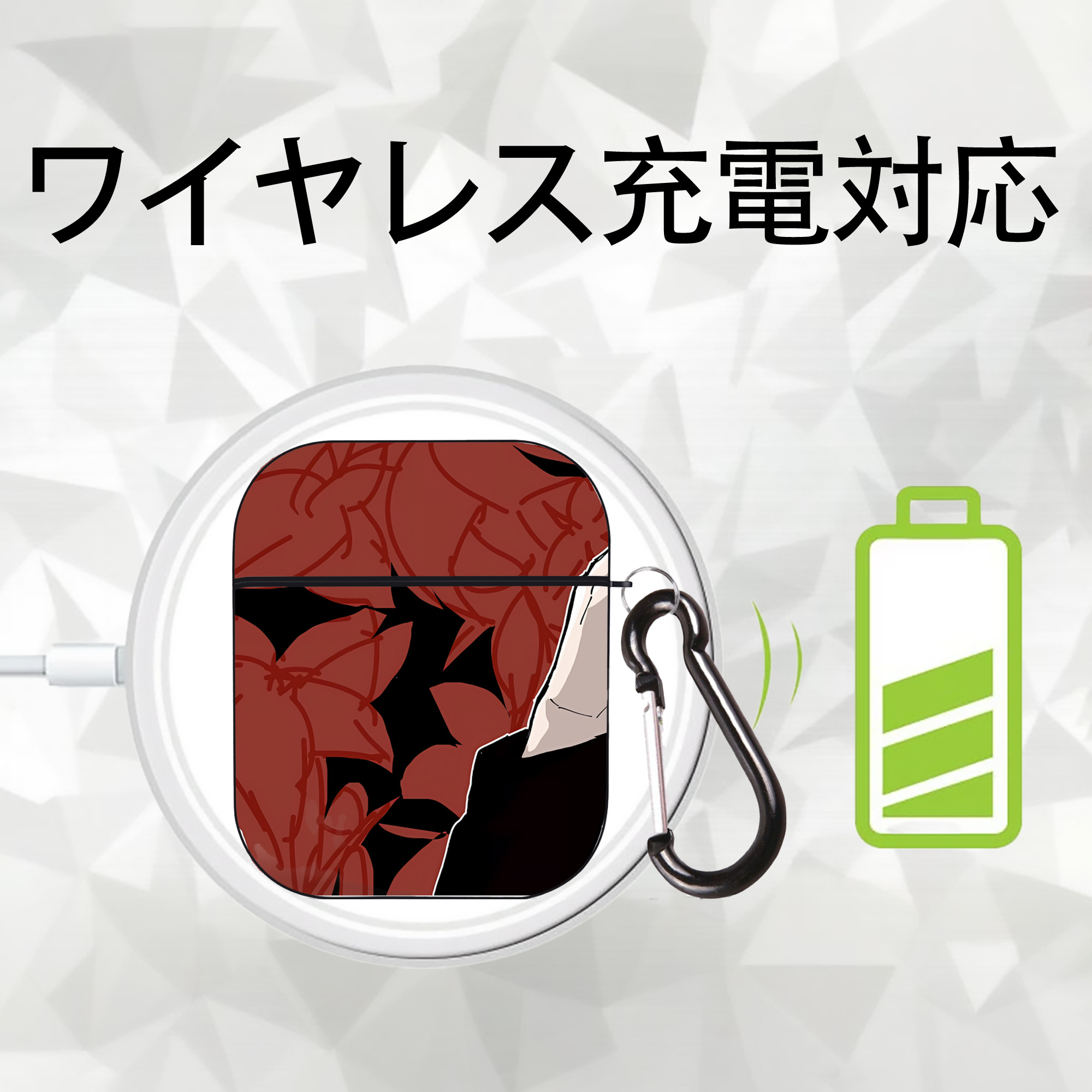 SPY×FAMILY间谍家家酒 AirPods 第2世代保護ケース ハードシェル ブラック 耐衝撃・防指紋・カラビナ付き