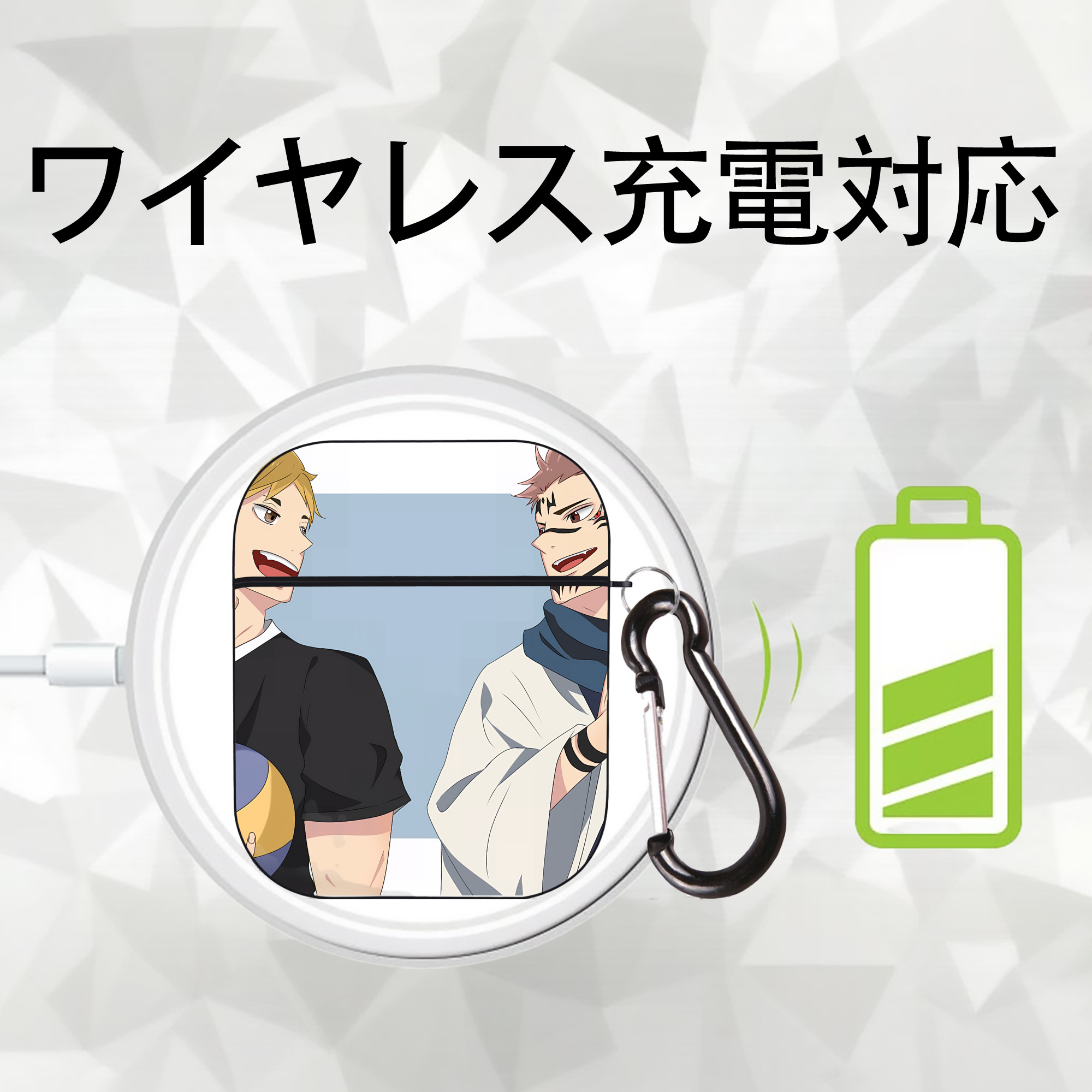 SPY×FAMILY间谍家家酒 AirPods 第2世代保護ケース ハードシェル ブラック 耐衝撃・防指紋・カラビナ付き
