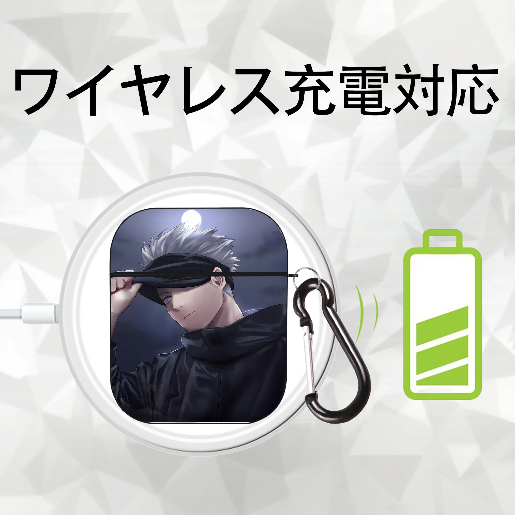SPY×FAMILY间谍家家酒 AirPods 第2世代保護ケース ハードシェル ブラック 耐衝撃・防指紋・カラビナ付き