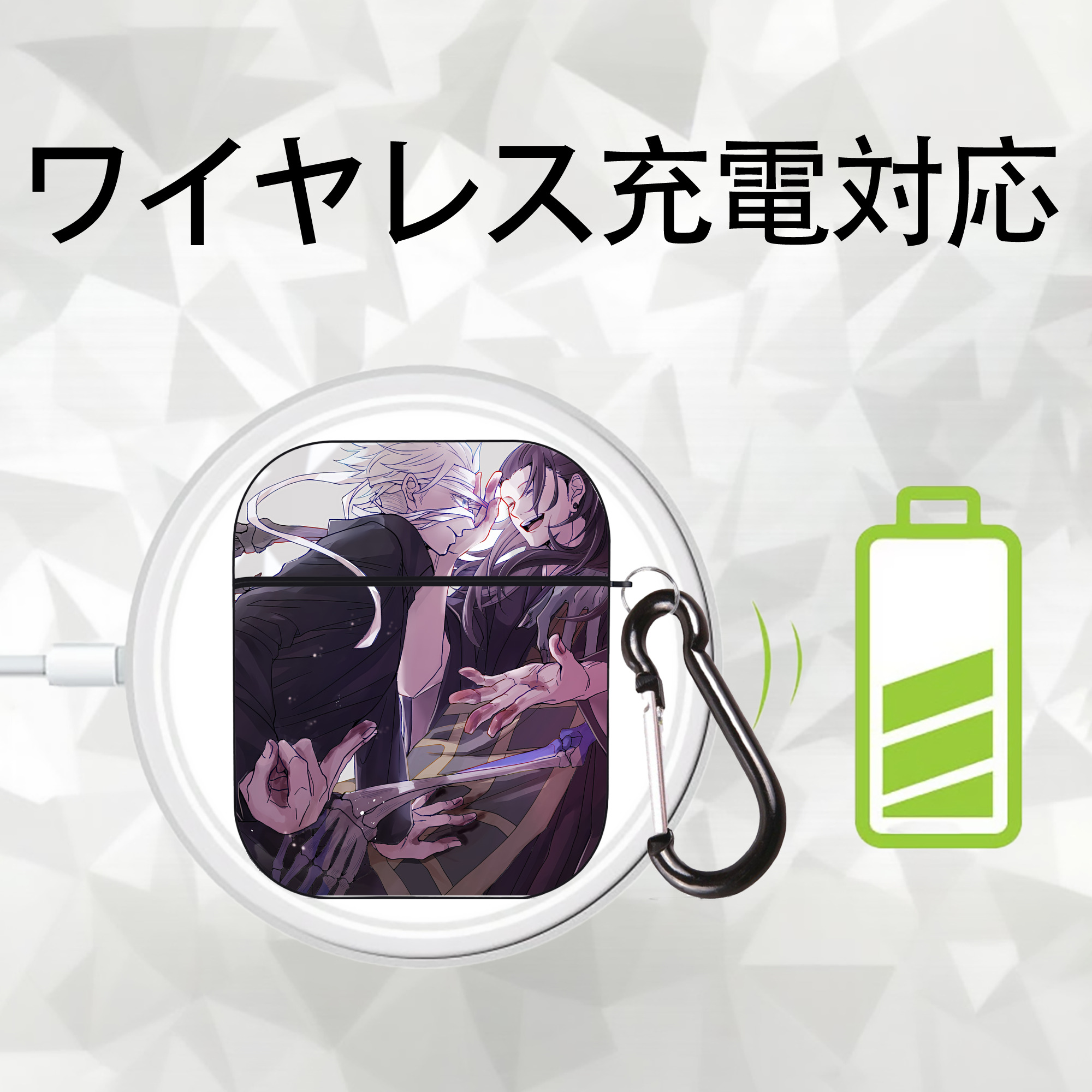 SPY×FAMILY间谍家家酒 AirPods 第2世代保護ケース ハードシェル ブラック 耐衝撃・防指紋・カラビナ付き