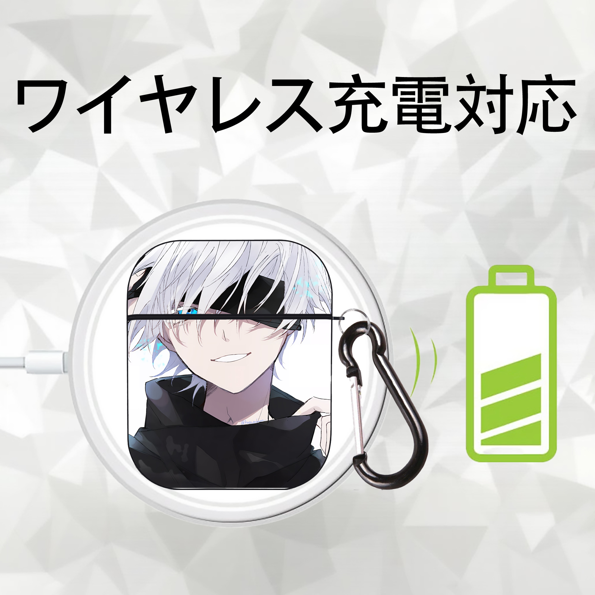SPY×FAMILY间谍家家酒 AirPods 第2世代保護ケース ハードシェル ブラック 耐衝撃・防指紋・カラビナ付き