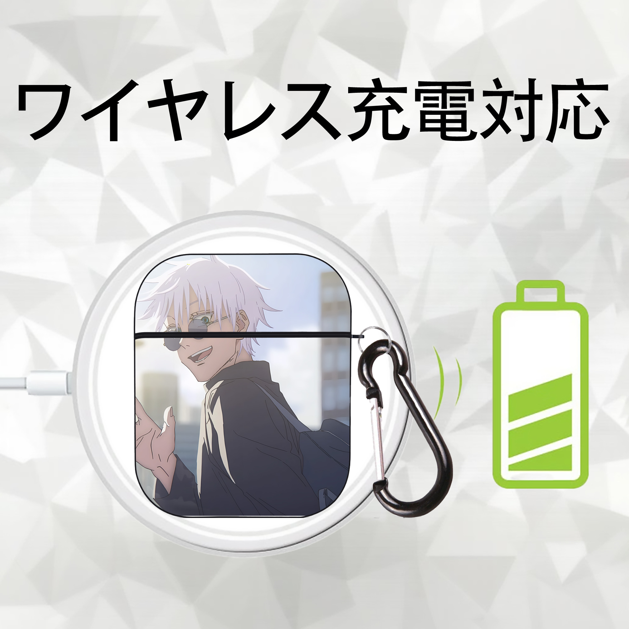 SPY×FAMILY间谍家家酒 AirPods 第2世代保護ケース ハードシェル ブラック 耐衝撃・防指紋・カラビナ付き