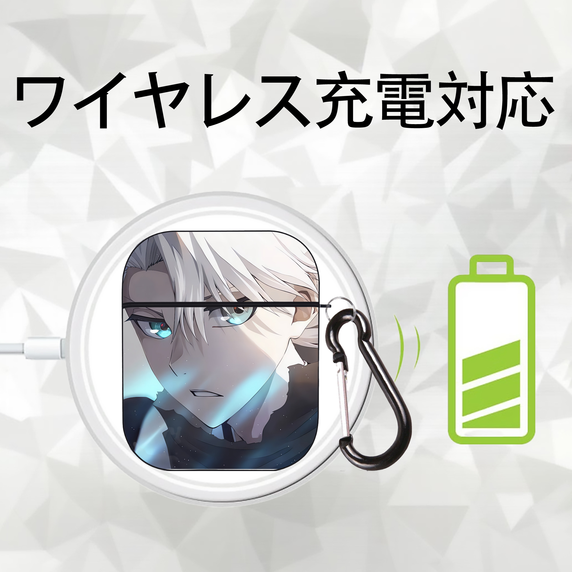 SPY×FAMILY间谍家家酒 AirPods 第2世代保護ケース ハードシェル ブラック 耐衝撃・防指紋・カラビナ付き