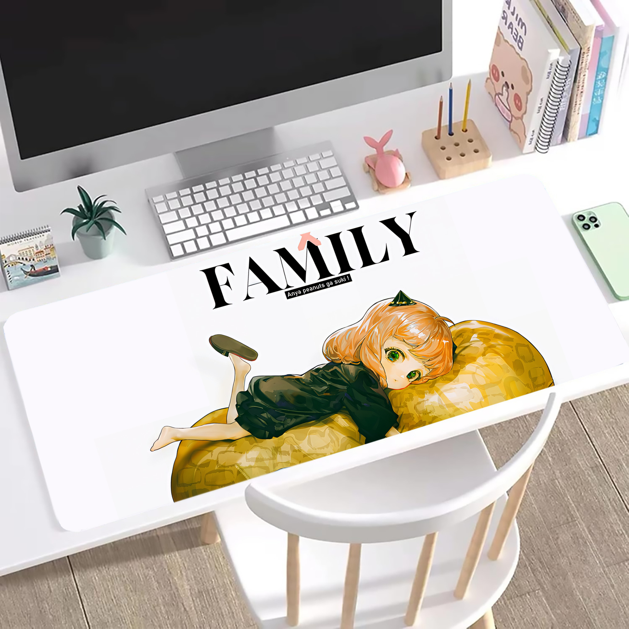 （画像用） SPY×FAMILY间谍家家酒 ステッチ加工 大判デスクマット／滑り止めマウスパッド