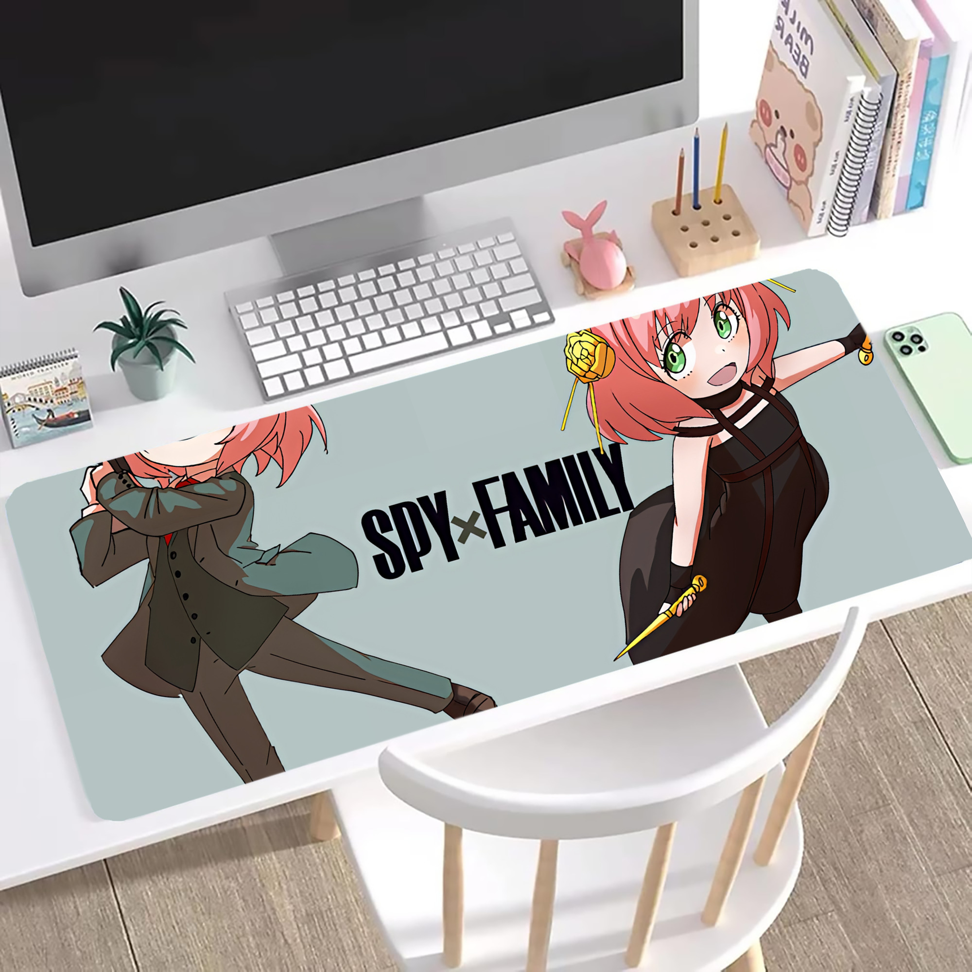 （画像用） SPY×FAMILY间谍家家酒 ステッチ加工 大判デスクマット／滑り止めマウスパッド