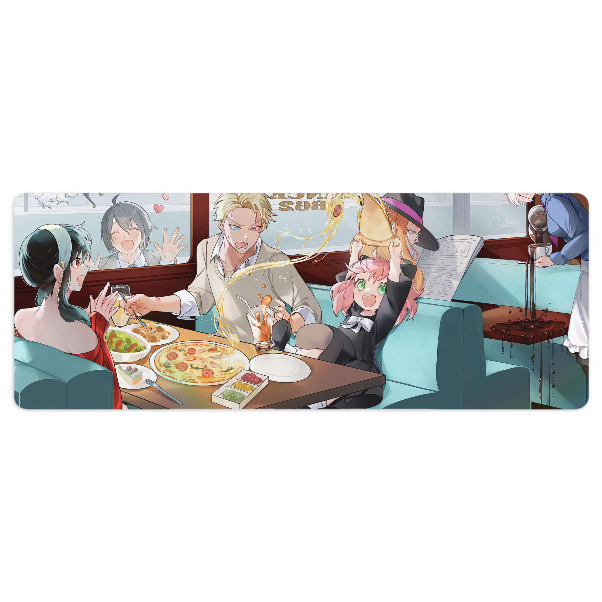 （画像用） SPY×FAMILY间谍家家酒 ステッチ加工 大判デスクマット／滑り止めマウスパッド