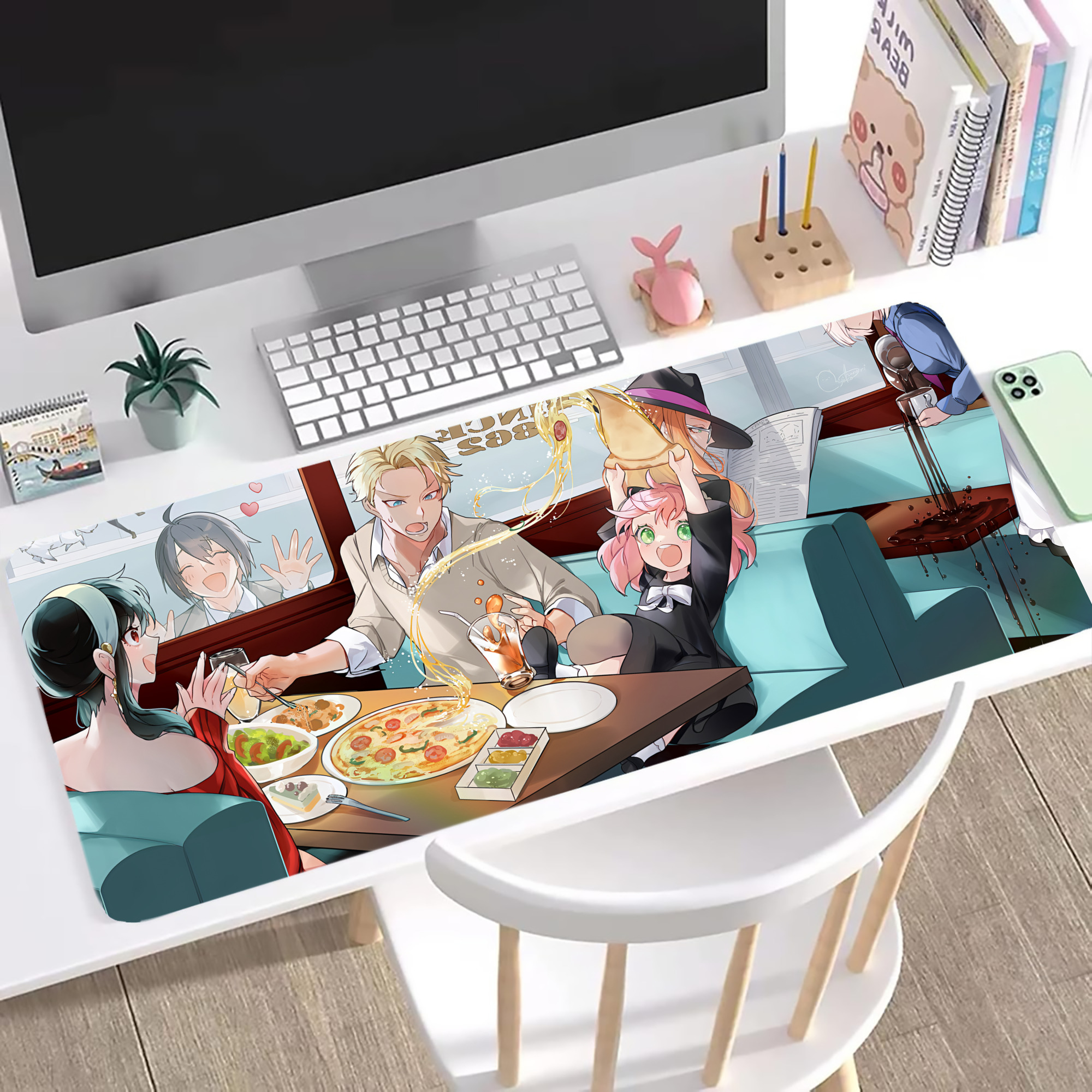 （画像用） SPY×FAMILY间谍家家酒 ステッチ加工 大判デスクマット／滑り止めマウスパッド