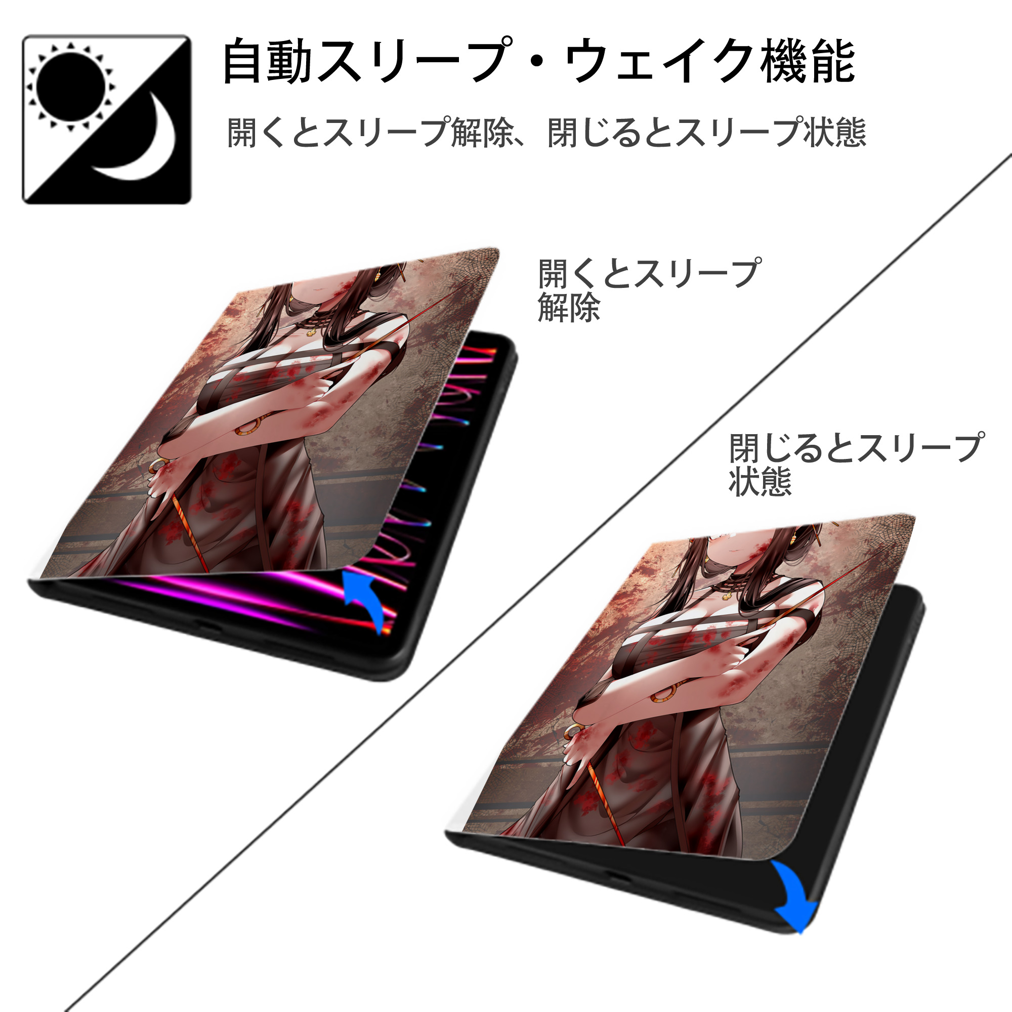 SPY×FAMILY间谍家家酒 IPad ケース ペン収納付き 三つ折りスタンド PUレザー×シリコン 対応機種9.5/10.5/10.9インチ