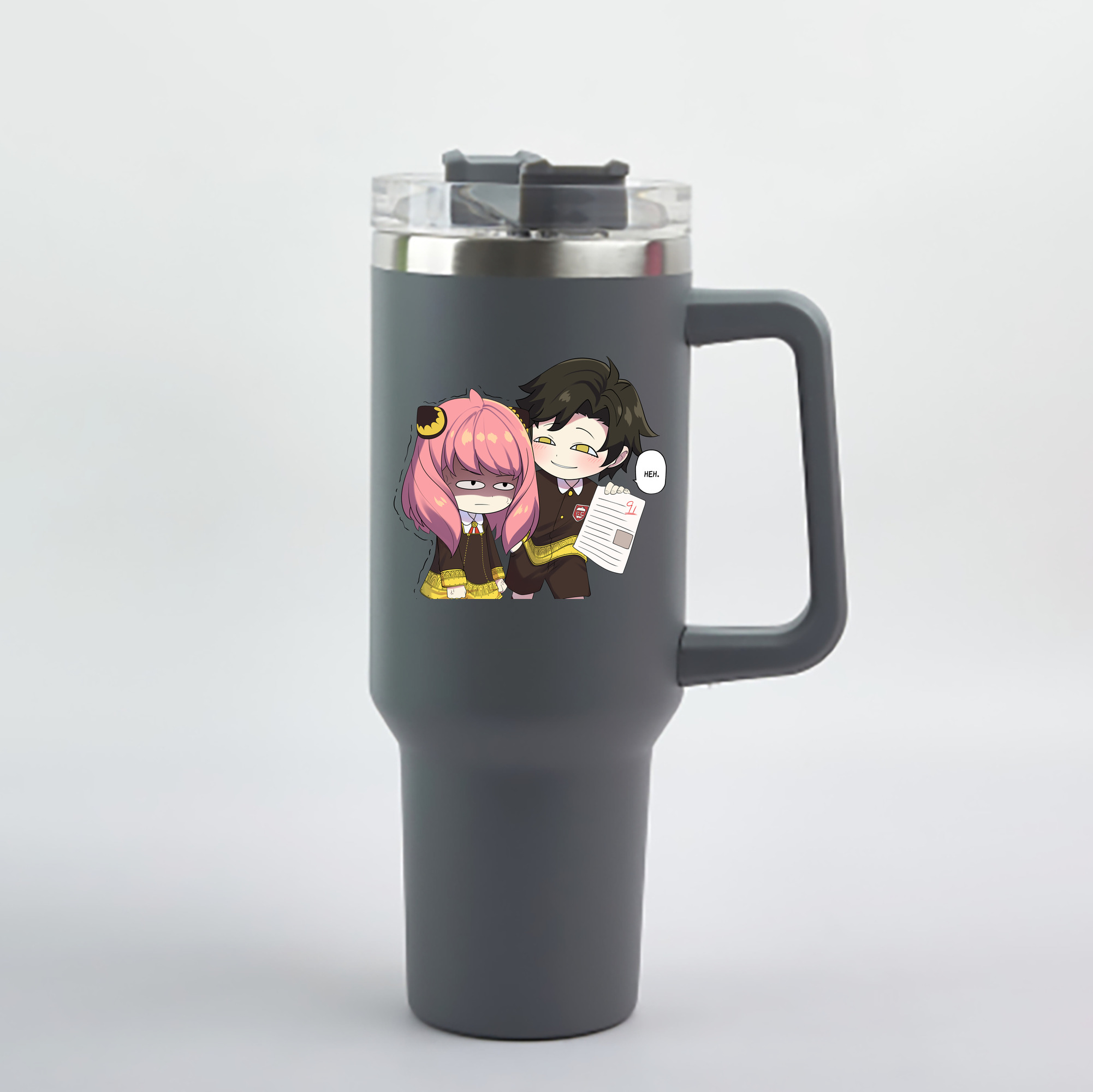 （画像用） SPY×FAMILY间谍家家酒 1200mL車用タンブラー - クリスタルステッカー（プラスチックストロー付き）
