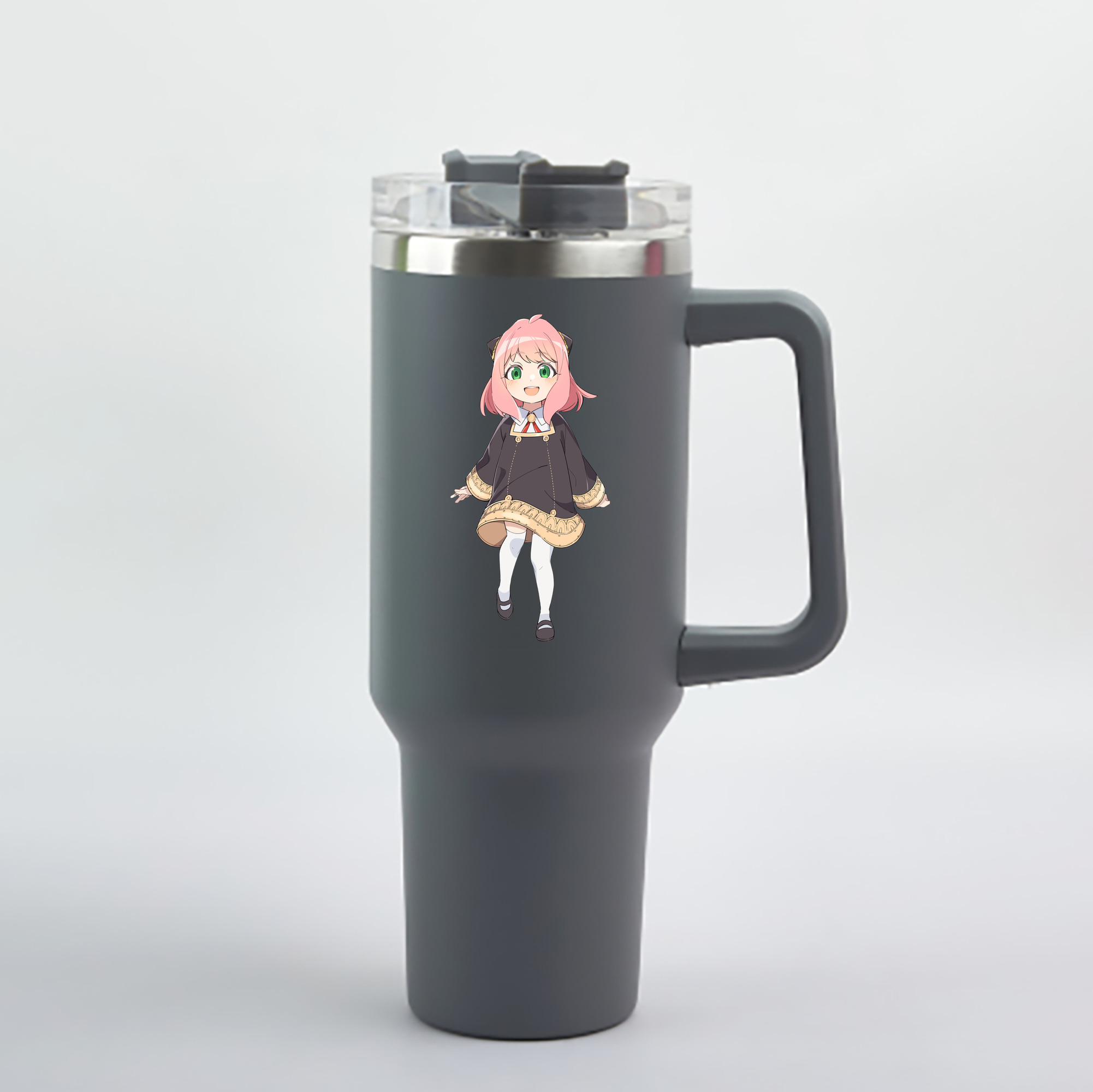 （画像用） SPY×FAMILY间谍家家酒 1200mL車用タンブラー - クリスタルステッカー（プラスチックストロー付き）