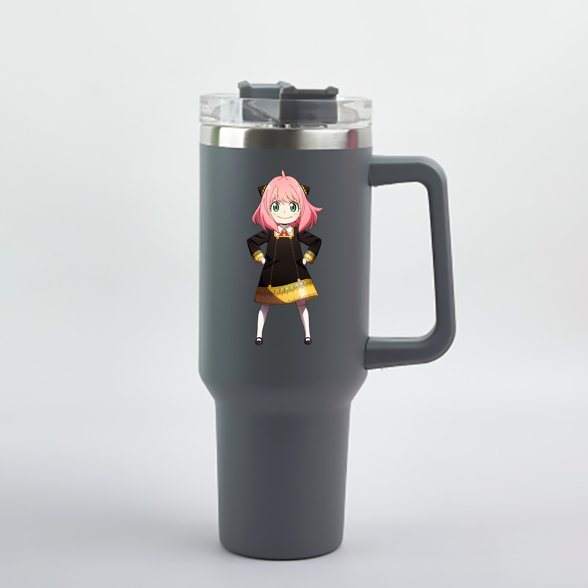 （画像用） SPY×FAMILY间谍家家酒 1200mL車用タンブラー - クリスタルステッカー（プラスチックストロー付き）