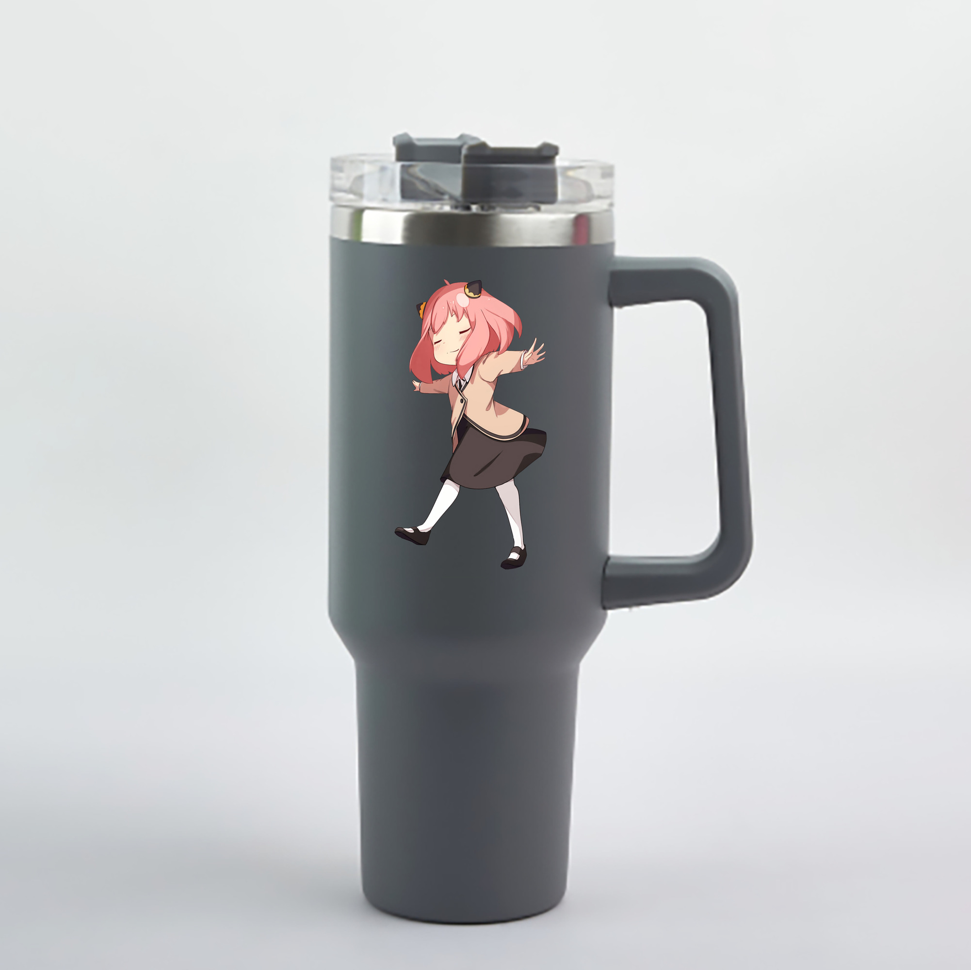 （画像用） SPY×FAMILY间谍家家酒 1200mL車用タンブラー - クリスタルステッカー（プラスチックストロー付き）