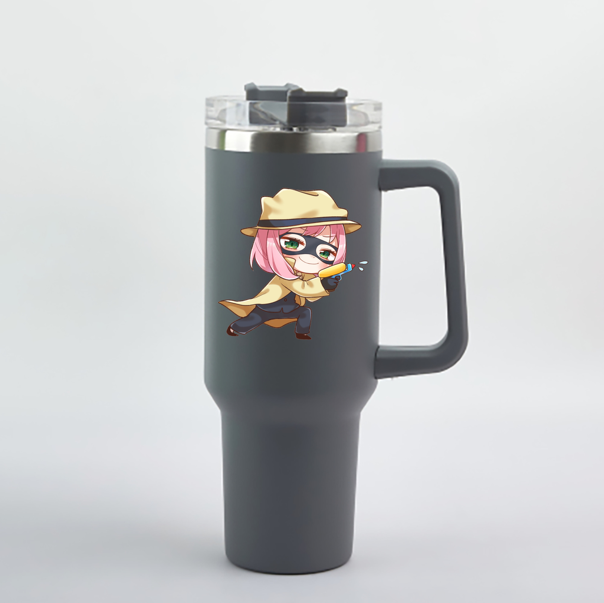 （画像用） SPY×FAMILY间谍家家酒 1200mL車用タンブラー - クリスタルステッカー（プラスチックストロー付き）