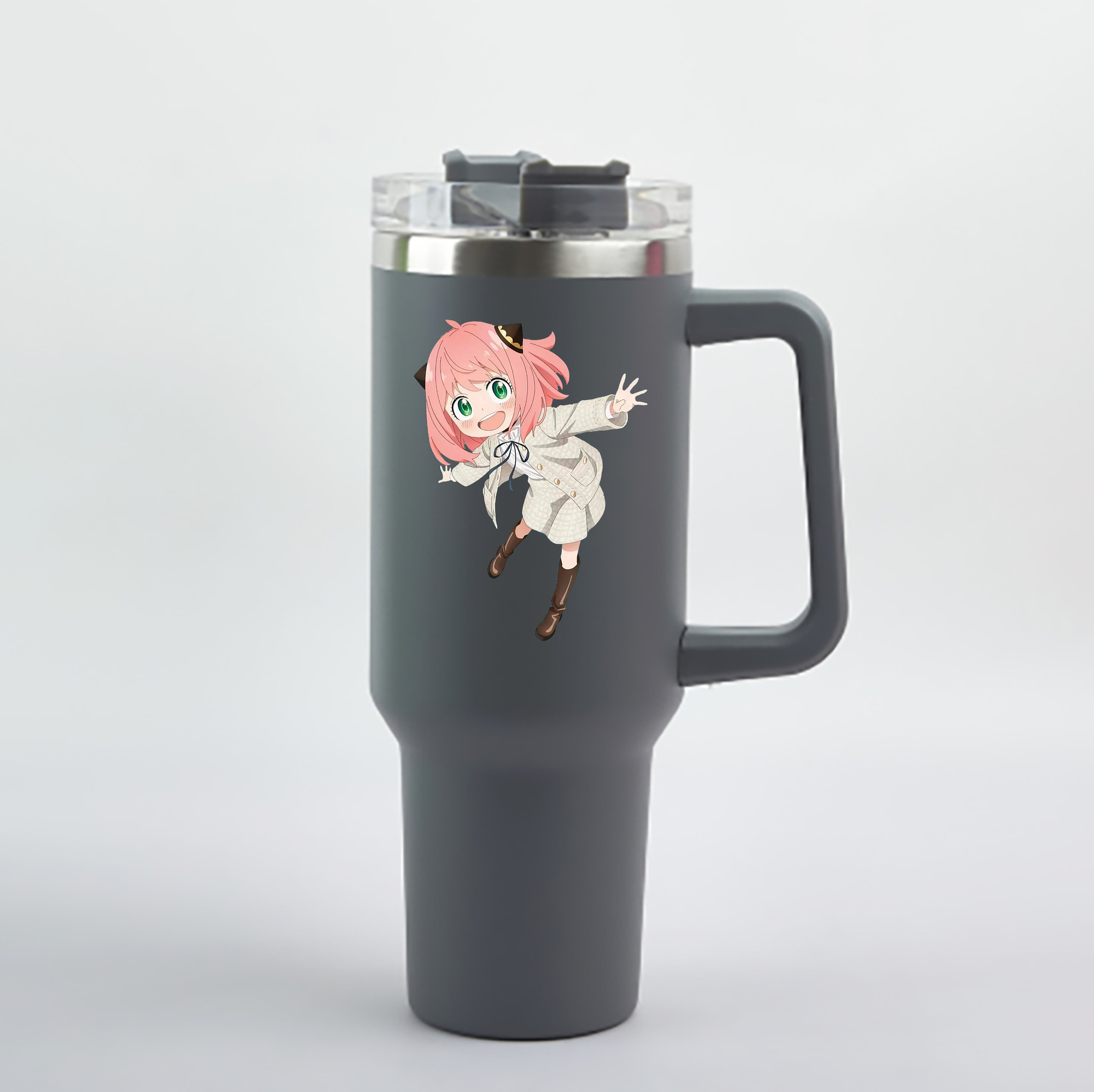 （画像用） SPY×FAMILY间谍家家酒 1200mL車用タンブラー - クリスタルステッカー（プラスチックストロー付き）