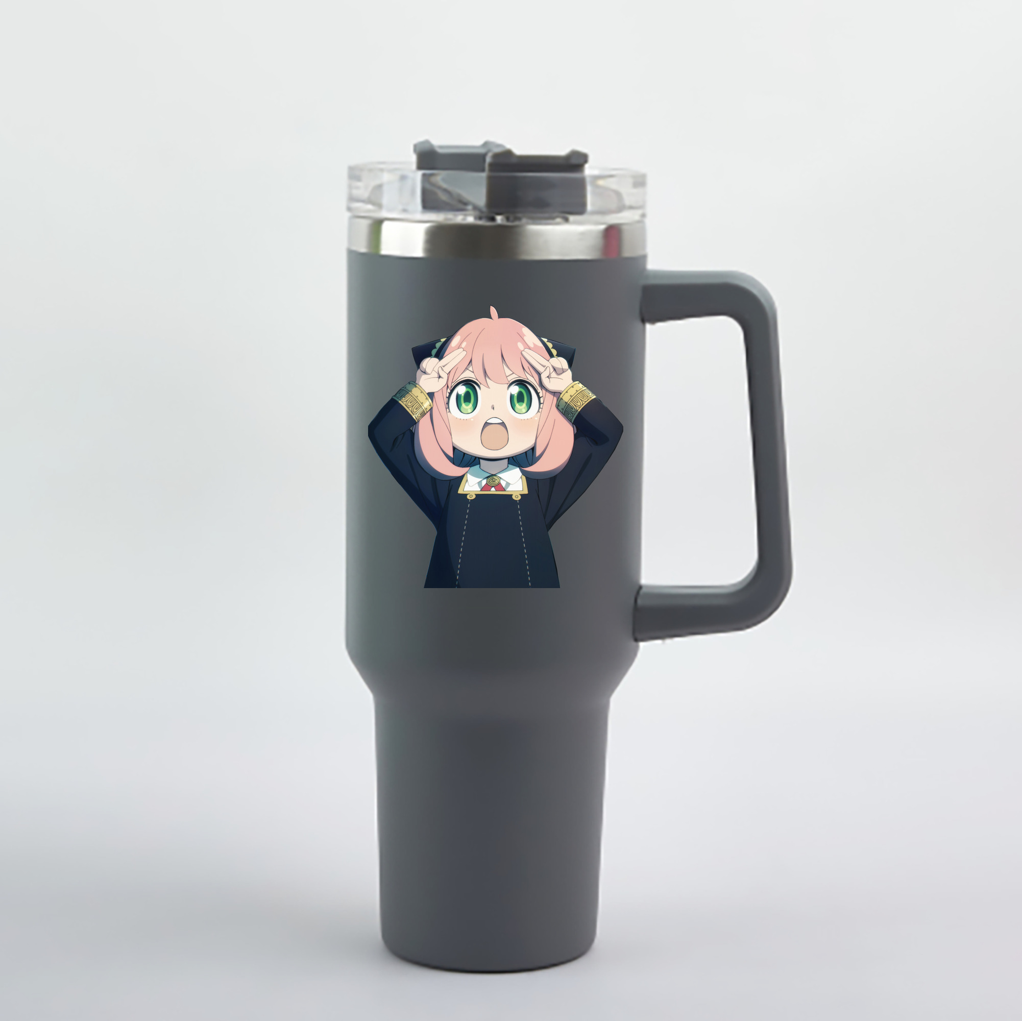 （画像用） SPY×FAMILY间谍家家酒 1200mL車用タンブラー - クリスタルステッカー（プラスチックストロー付き）
