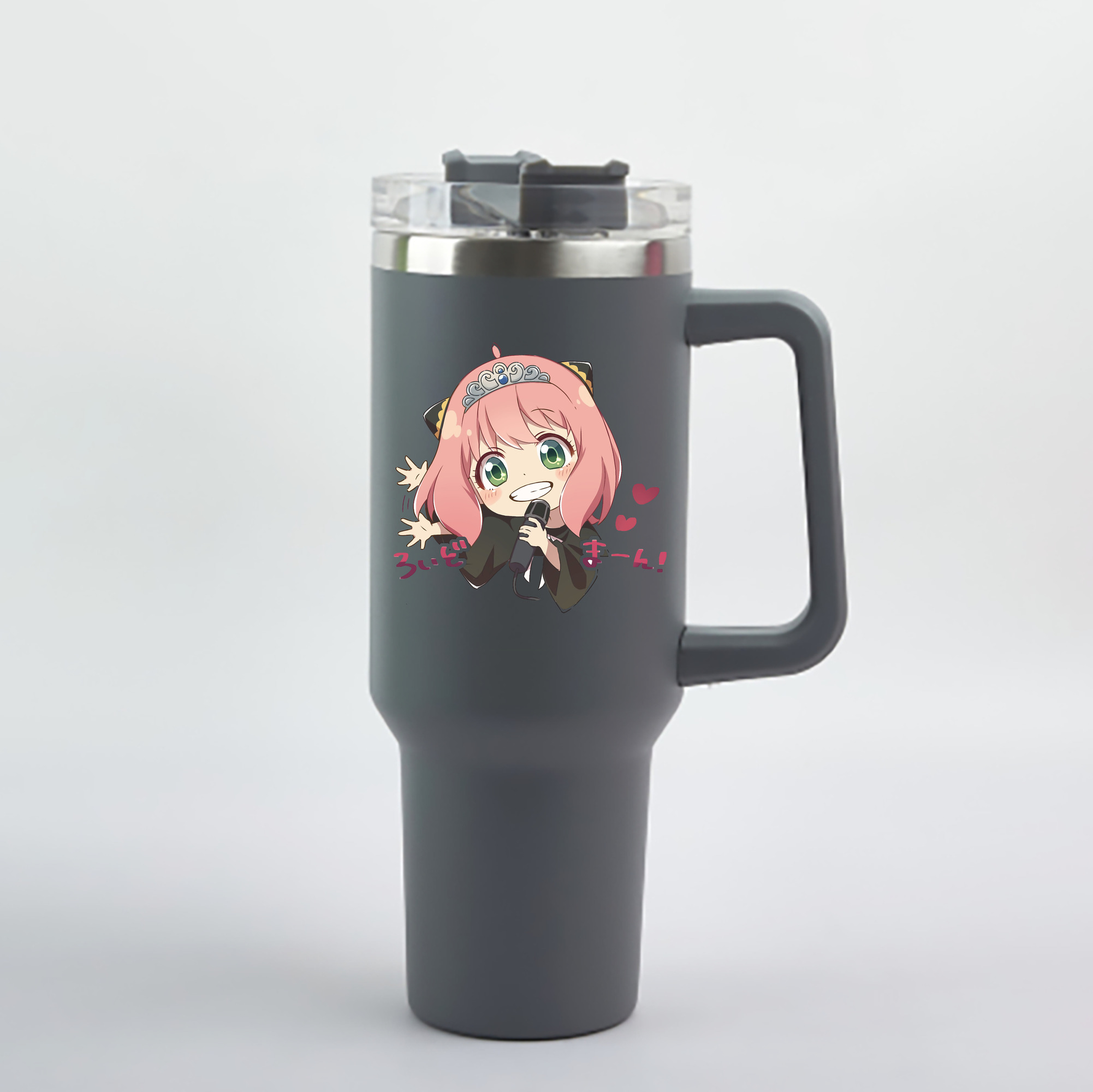 （画像用） SPY×FAMILY间谍家家酒 1200mL車用タンブラー - クリスタルステッカー（プラスチックストロー付き）
