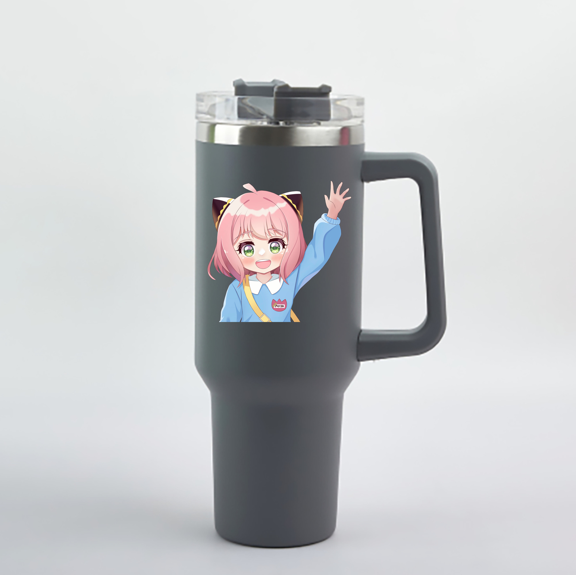 （画像用） SPY×FAMILY间谍家家酒 1200mL車用タンブラー - クリスタルステッカー（プラスチックストロー付き）