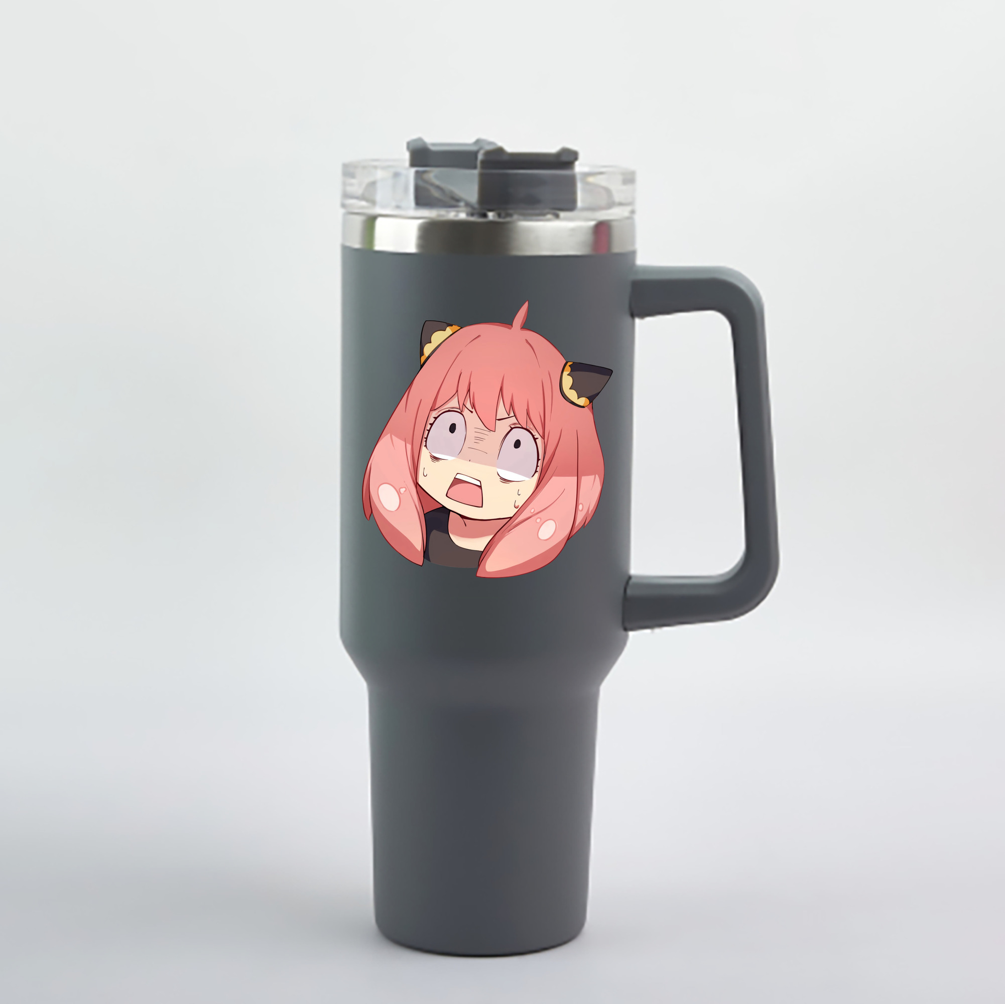（画像用） SPY×FAMILY间谍家家酒 1200mL車用タンブラー - クリスタルステッカー（プラスチックストロー付き）