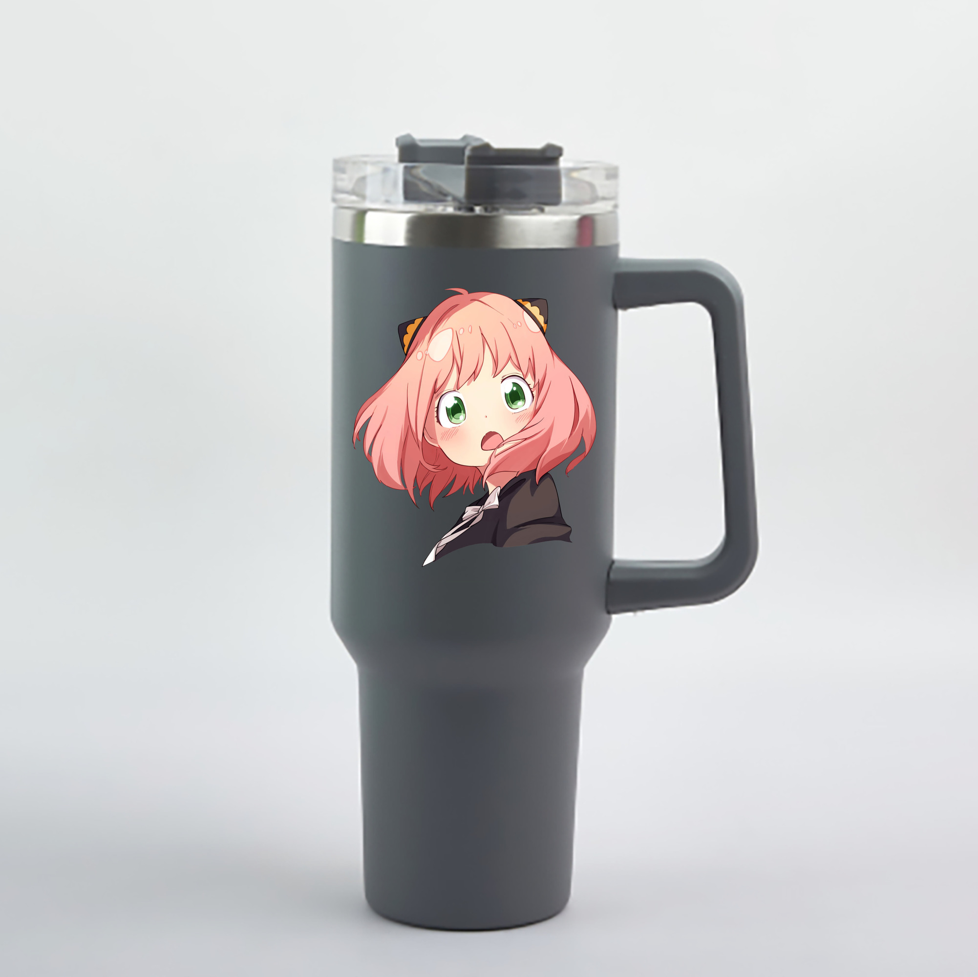 （画像用） SPY×FAMILY间谍家家酒 1200mL車用タンブラー - クリスタルステッカー（プラスチックストロー付き）