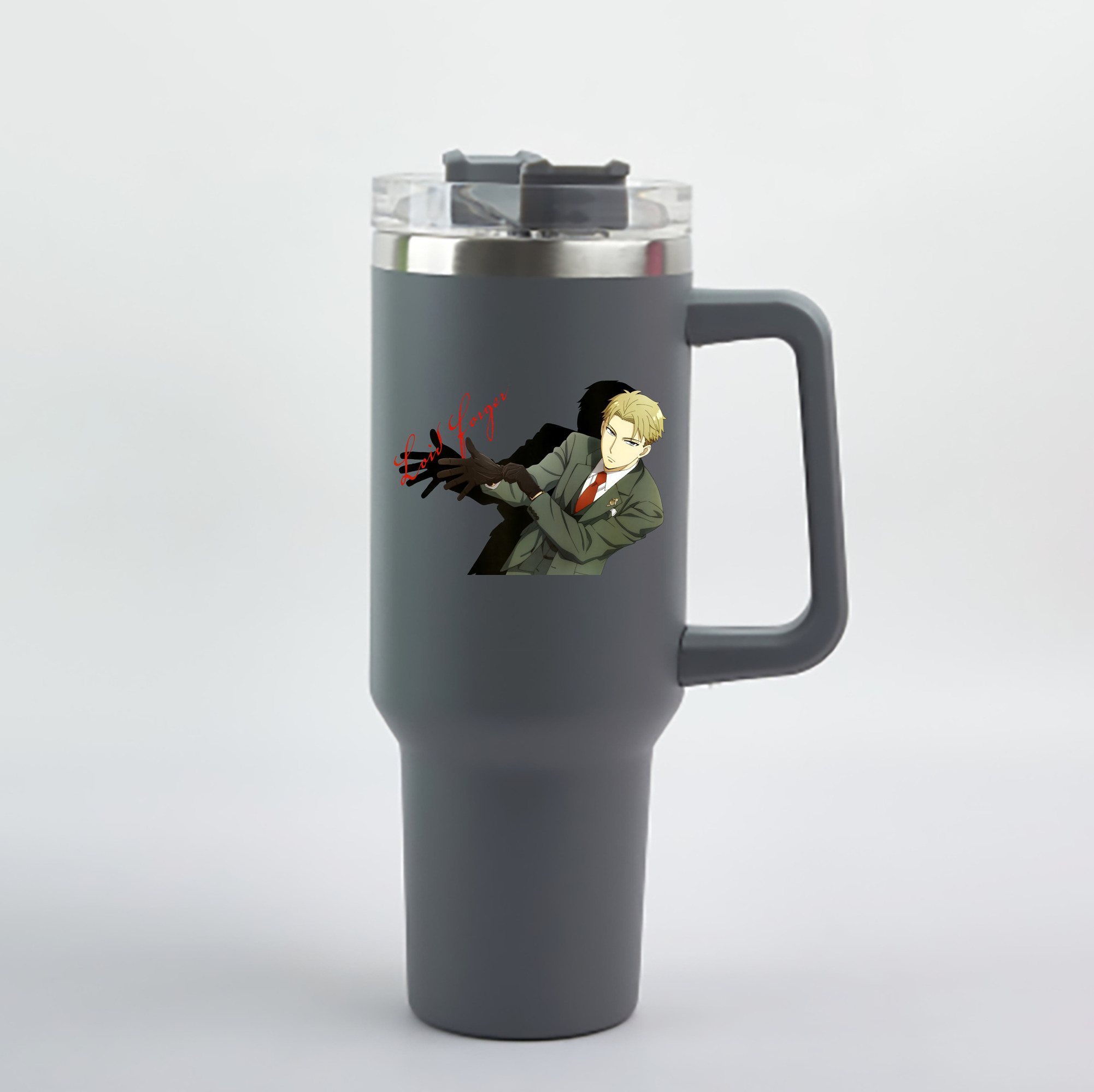 （画像用） SPY×FAMILY间谍家家酒 1200mL車用タンブラー - クリスタルステッカー（プラスチックストロー付き）