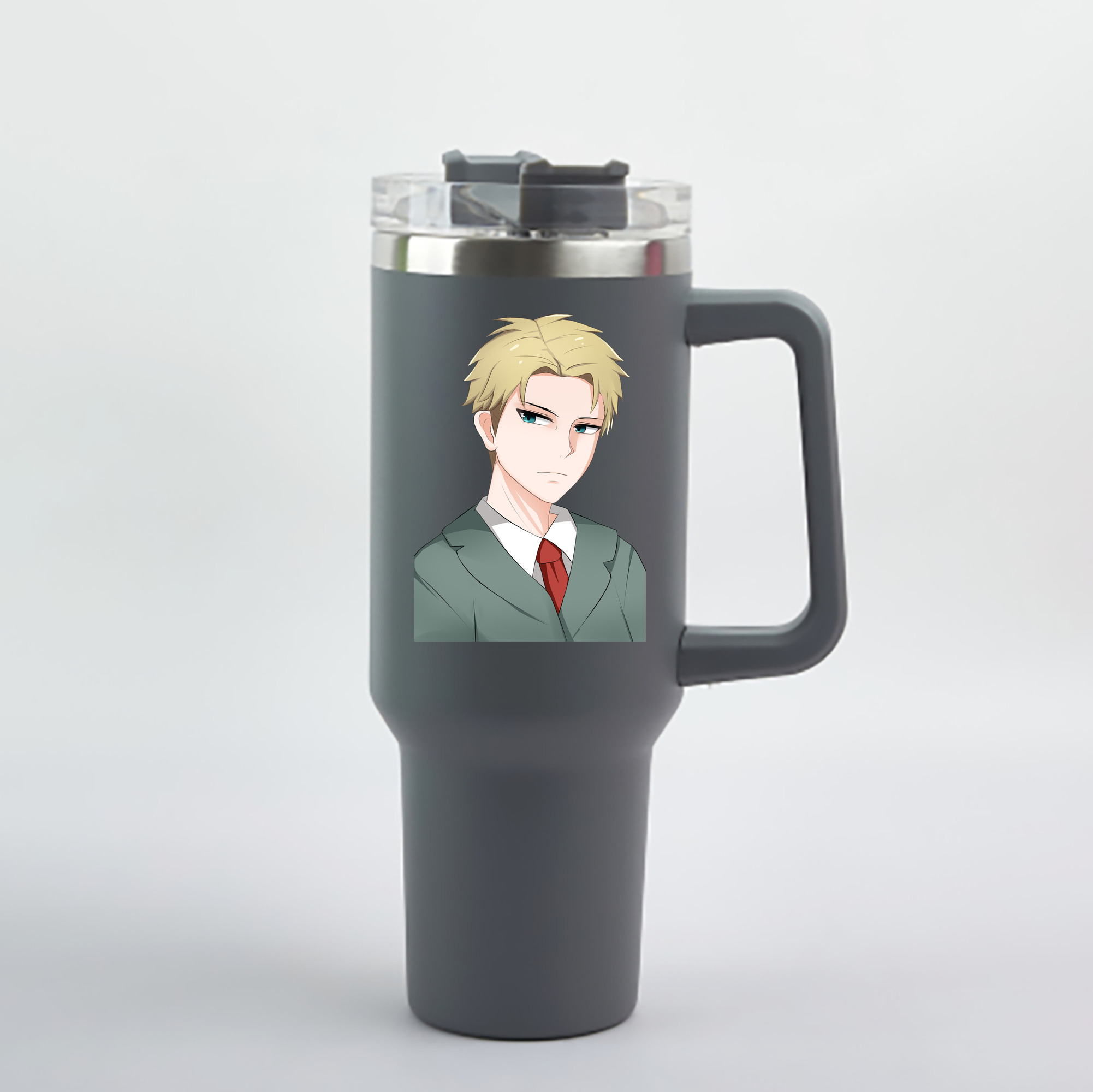 （画像用） SPY×FAMILY间谍家家酒 1200mL車用タンブラー - クリスタルステッカー（プラスチックストロー付き）