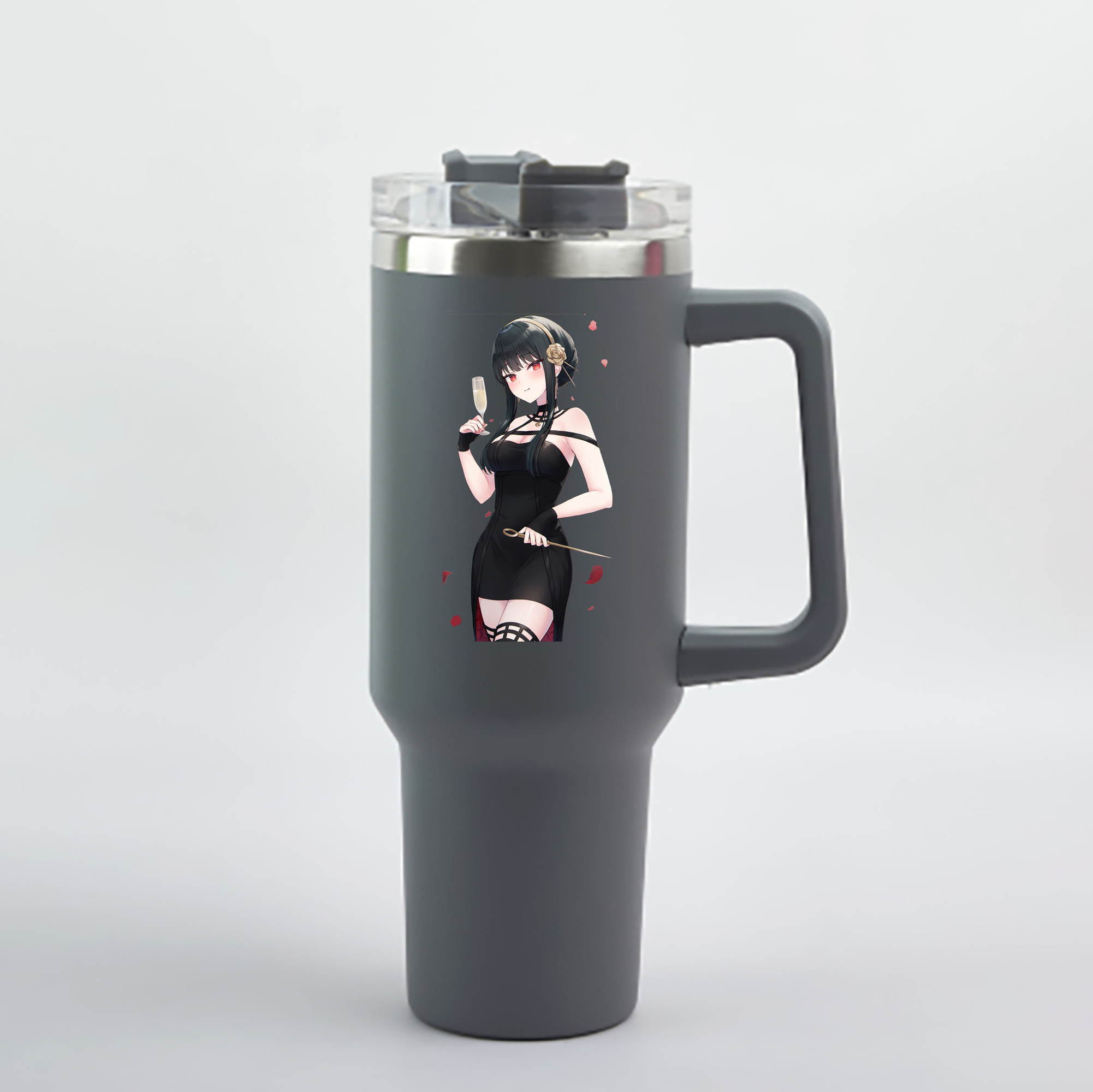 （画像用） SPY×FAMILY间谍家家酒 1200mL車用タンブラー - クリスタルステッカー（プラスチックストロー付き）