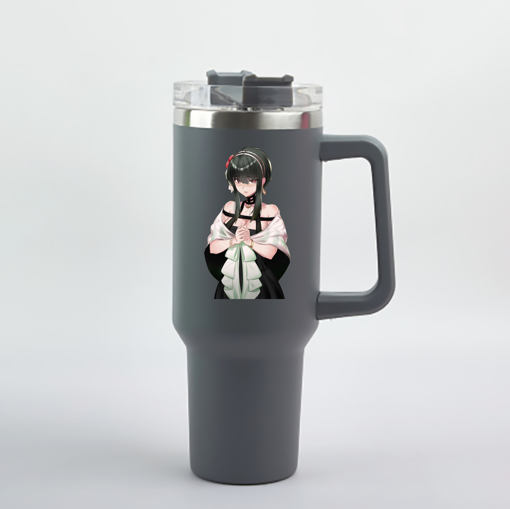 （画像用） SPY×FAMILY间谍家家酒 1200mL車用タンブラー - クリスタルステッカー（プラスチックストロー付き）
