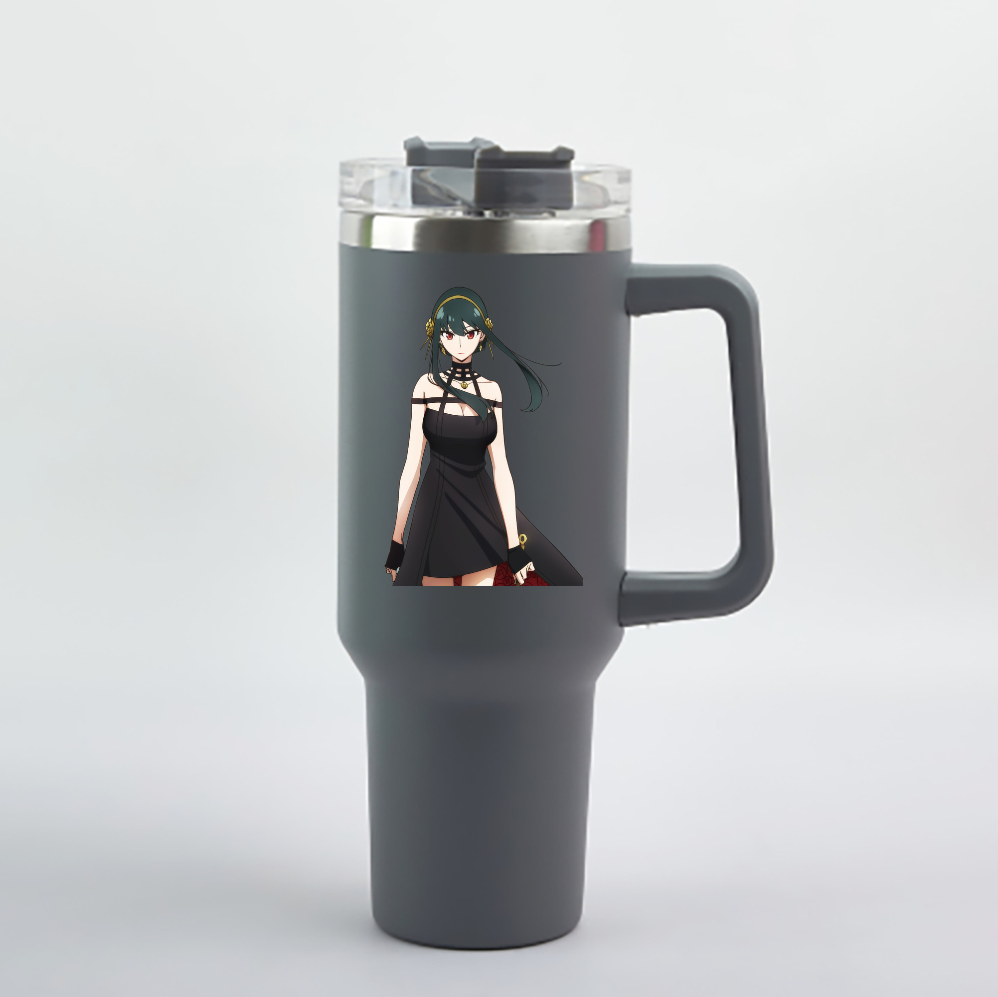 （画像用） SPY×FAMILY间谍家家酒 1200mL車用タンブラー - クリスタルステッカー（プラスチックストロー付き）