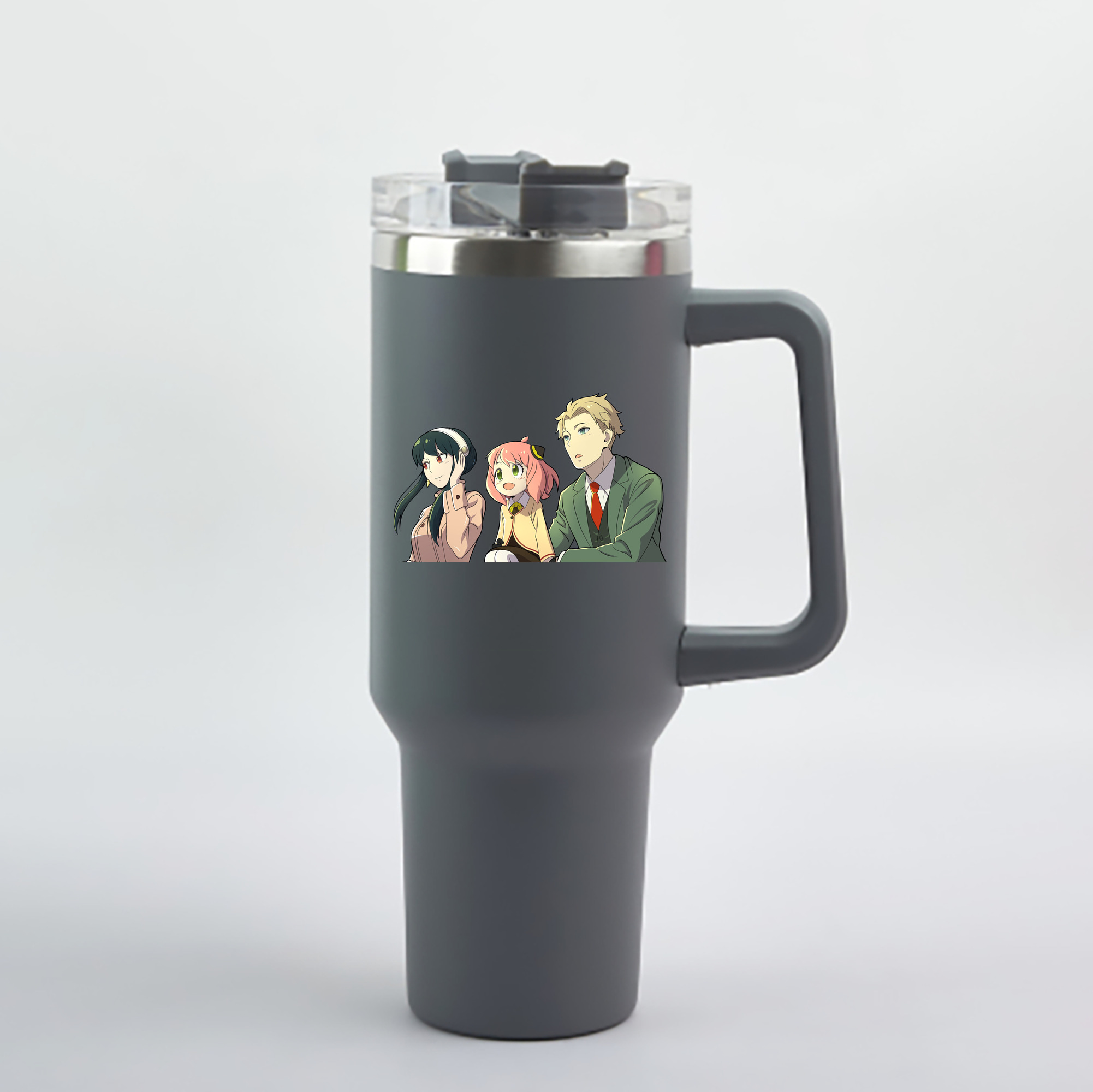 （画像用） SPY×FAMILY间谍家家酒 1200mL車用タンブラー - クリスタルステッカー（プラスチックストロー付き）