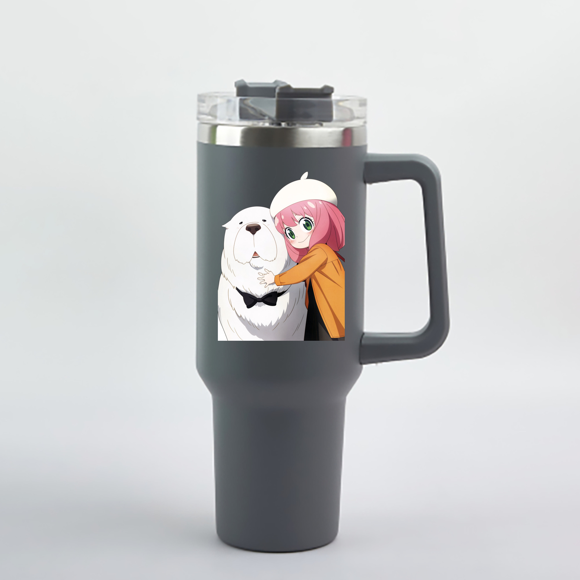 （画像用） SPY×FAMILY间谍家家酒 1200mL車用タンブラー - クリスタルステッカー（プラスチックストロー付き）