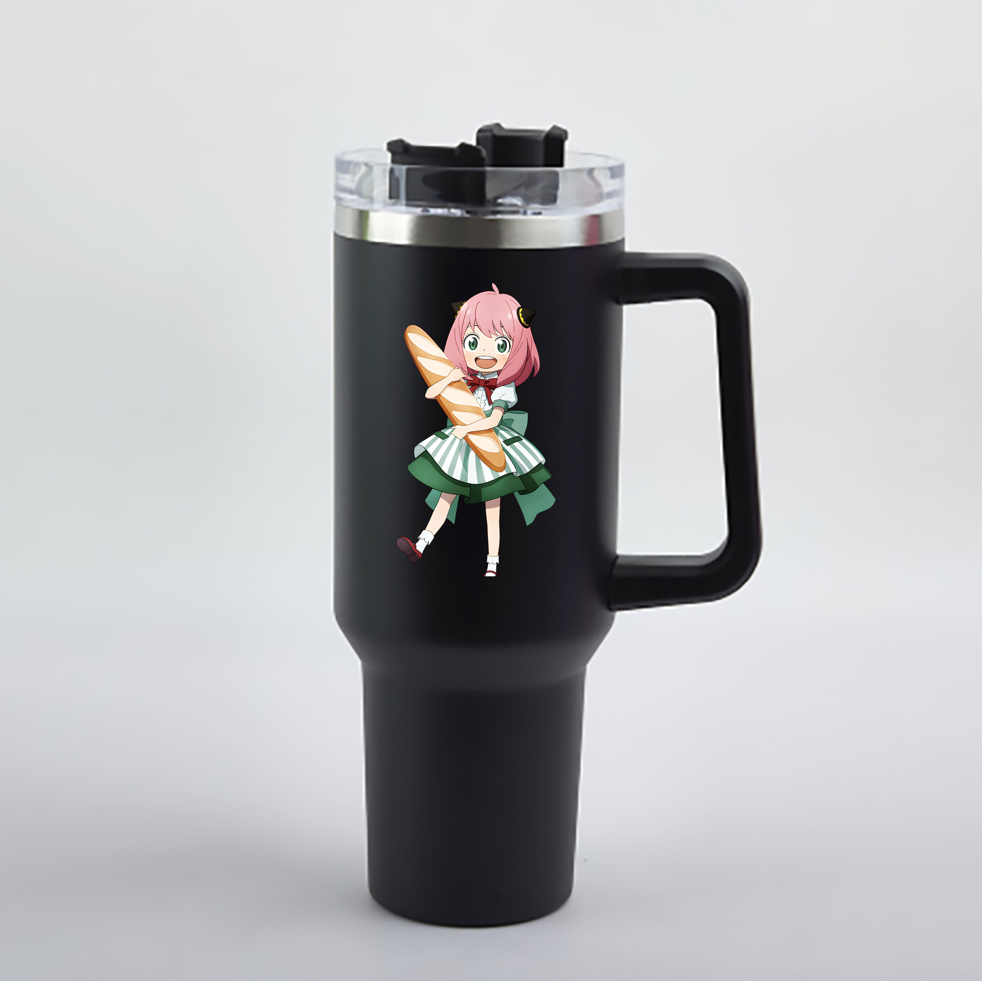 （画像用） SPY×FAMILY间谍家家酒 1200mL車用タンブラー - クリスタルステッカー（プラスチックストロー付き）