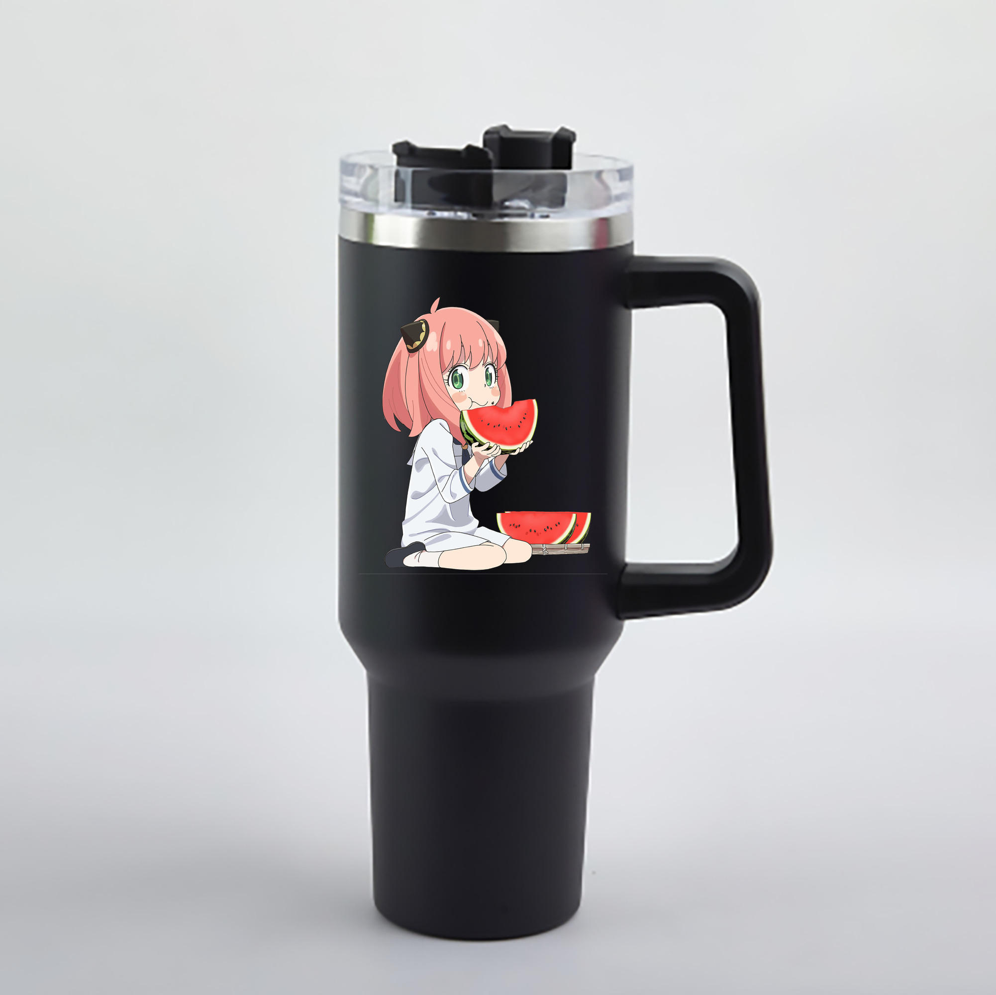 （画像用） SPY×FAMILY间谍家家酒 1200mL車用タンブラー - クリスタルステッカー（プラスチックストロー付き）