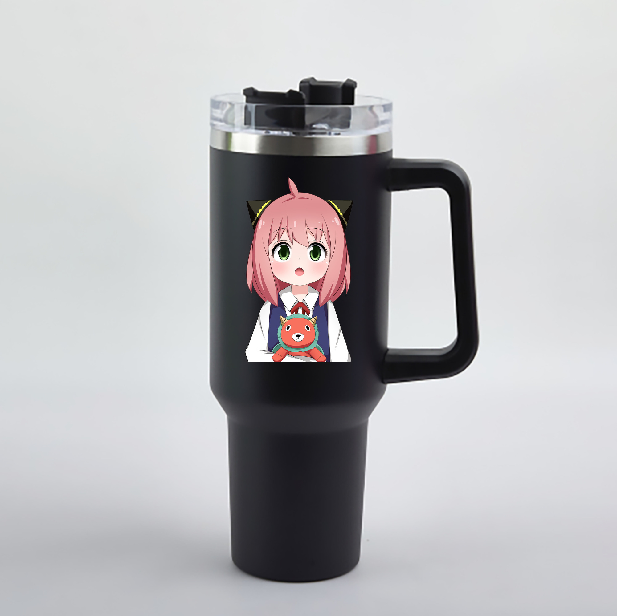 （画像用） SPY×FAMILY间谍家家酒 1200mL車用タンブラー - クリスタルステッカー（プラスチックストロー付き）