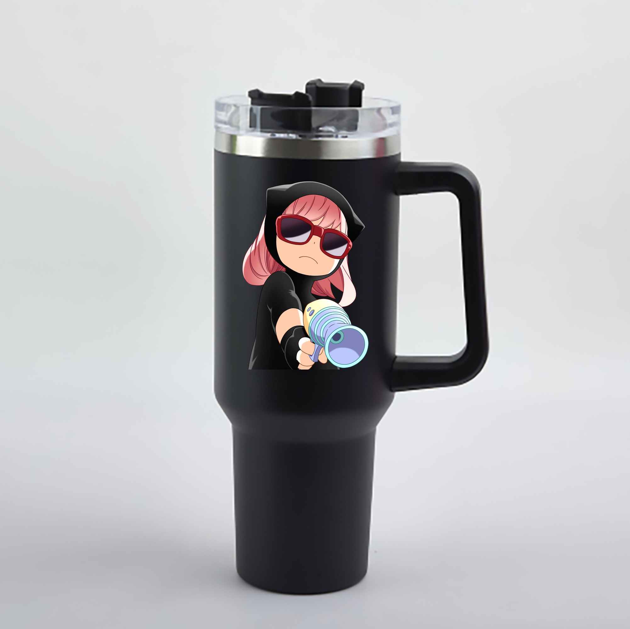 （画像用） SPY×FAMILY间谍家家酒 1200mL車用タンブラー - クリスタルステッカー（プラスチックストロー付き）
