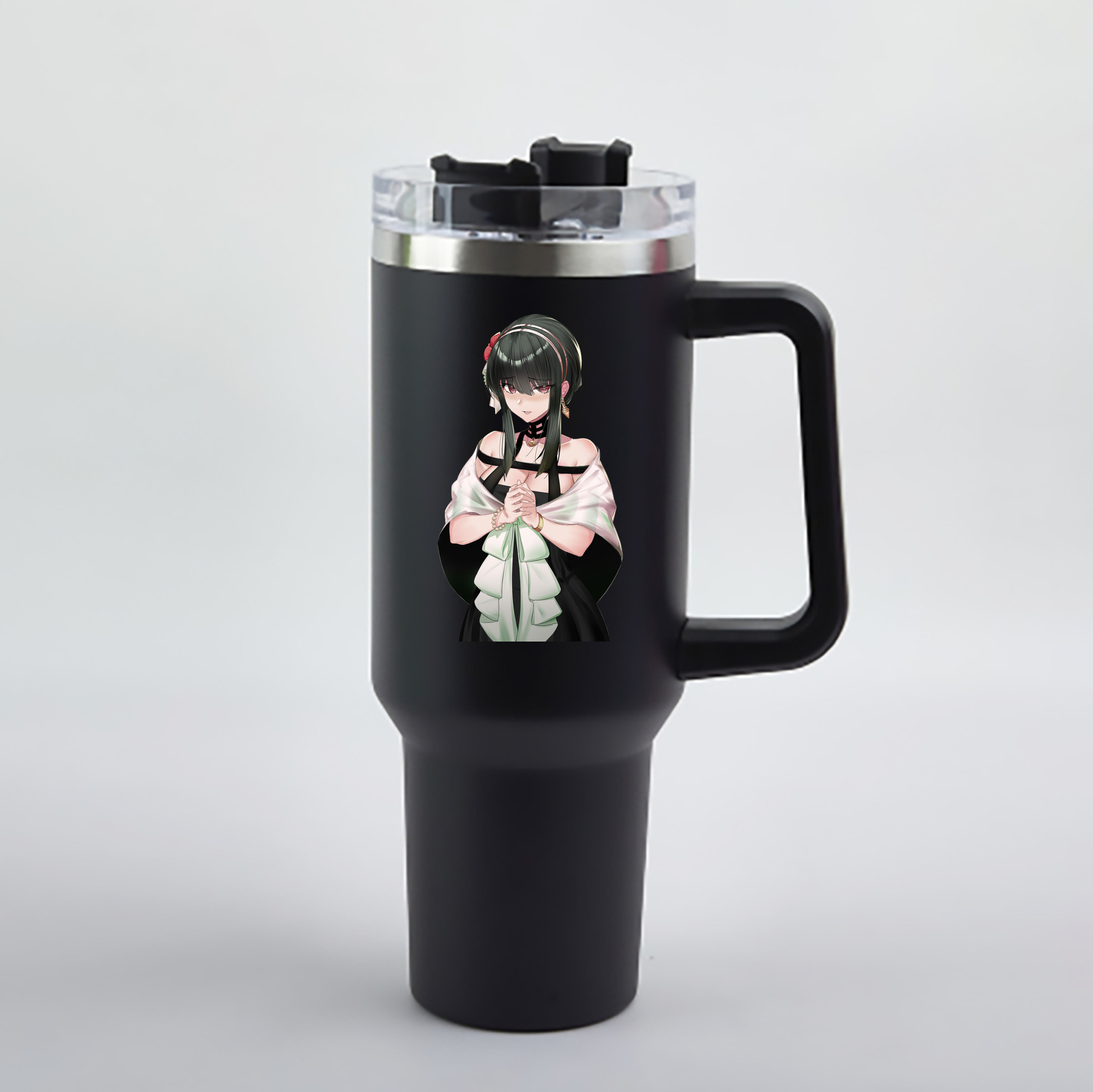 （画像用） SPY×FAMILY间谍家家酒 1200mL車用タンブラー - クリスタルステッカー（プラスチックストロー付き）