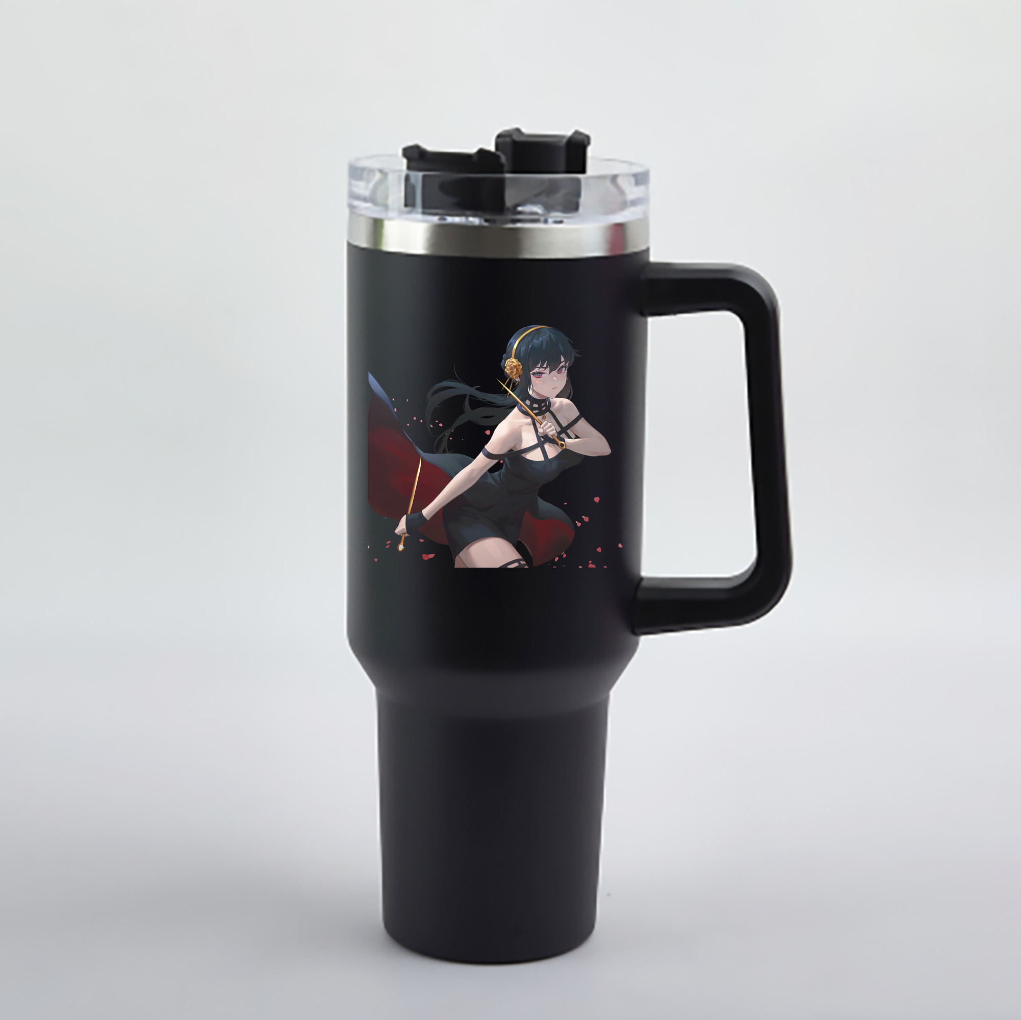 （画像用） SPY×FAMILY间谍家家酒 1200mL車用タンブラー - クリスタルステッカー（プラスチックストロー付き）