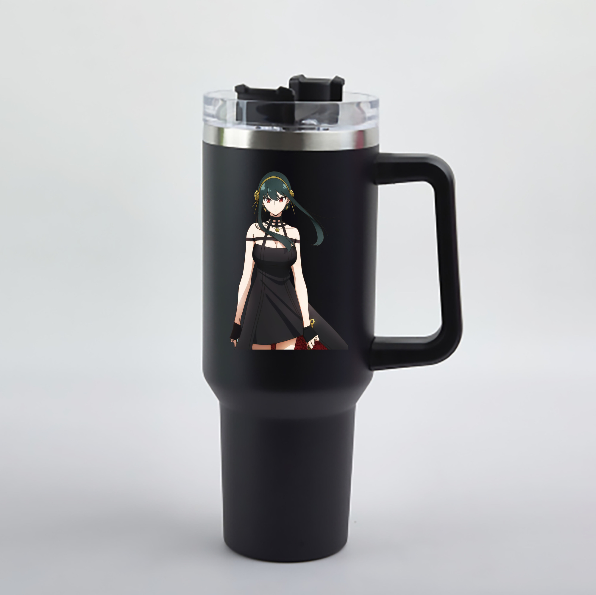 （画像用） SPY×FAMILY间谍家家酒 1200mL車用タンブラー - クリスタルステッカー（プラスチックストロー付き）