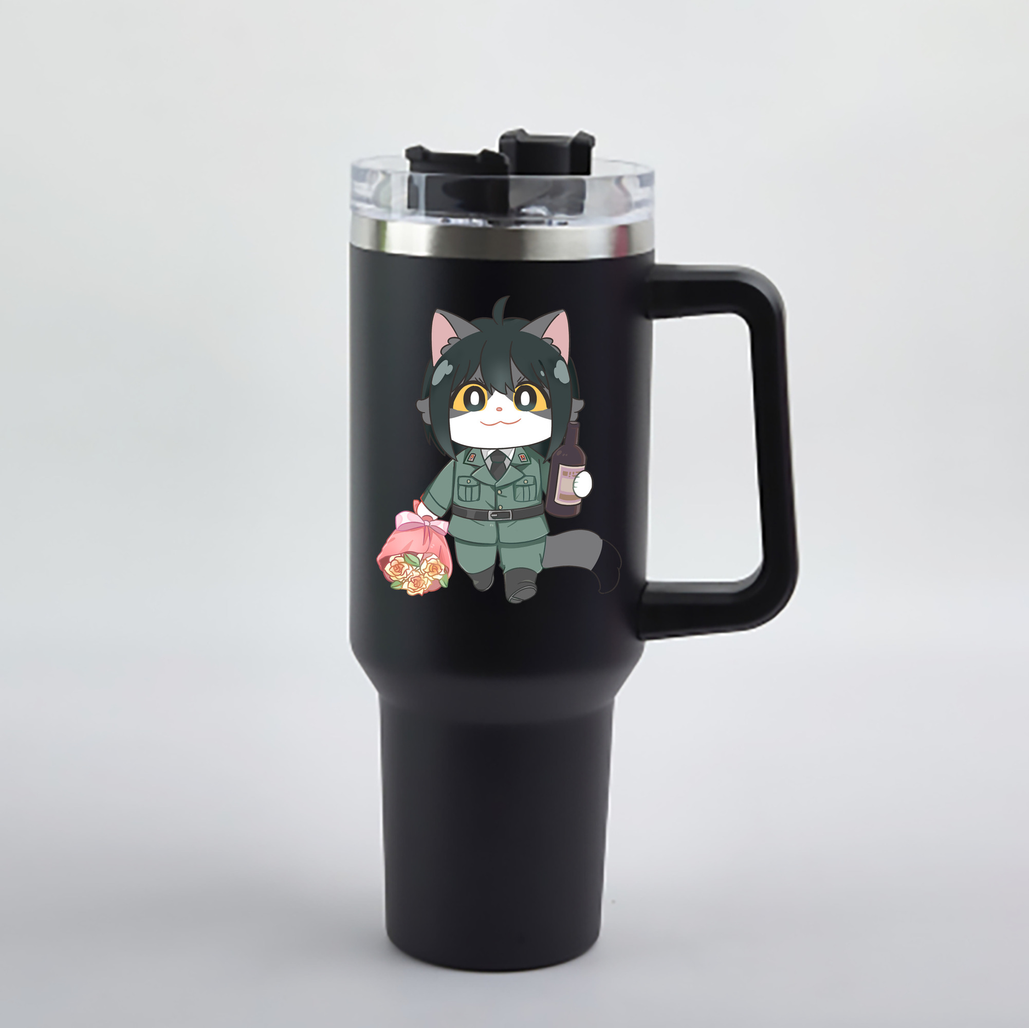 （画像用） SPY×FAMILY间谍家家酒 1200mL車用タンブラー - クリスタルステッカー（プラスチックストロー付き）