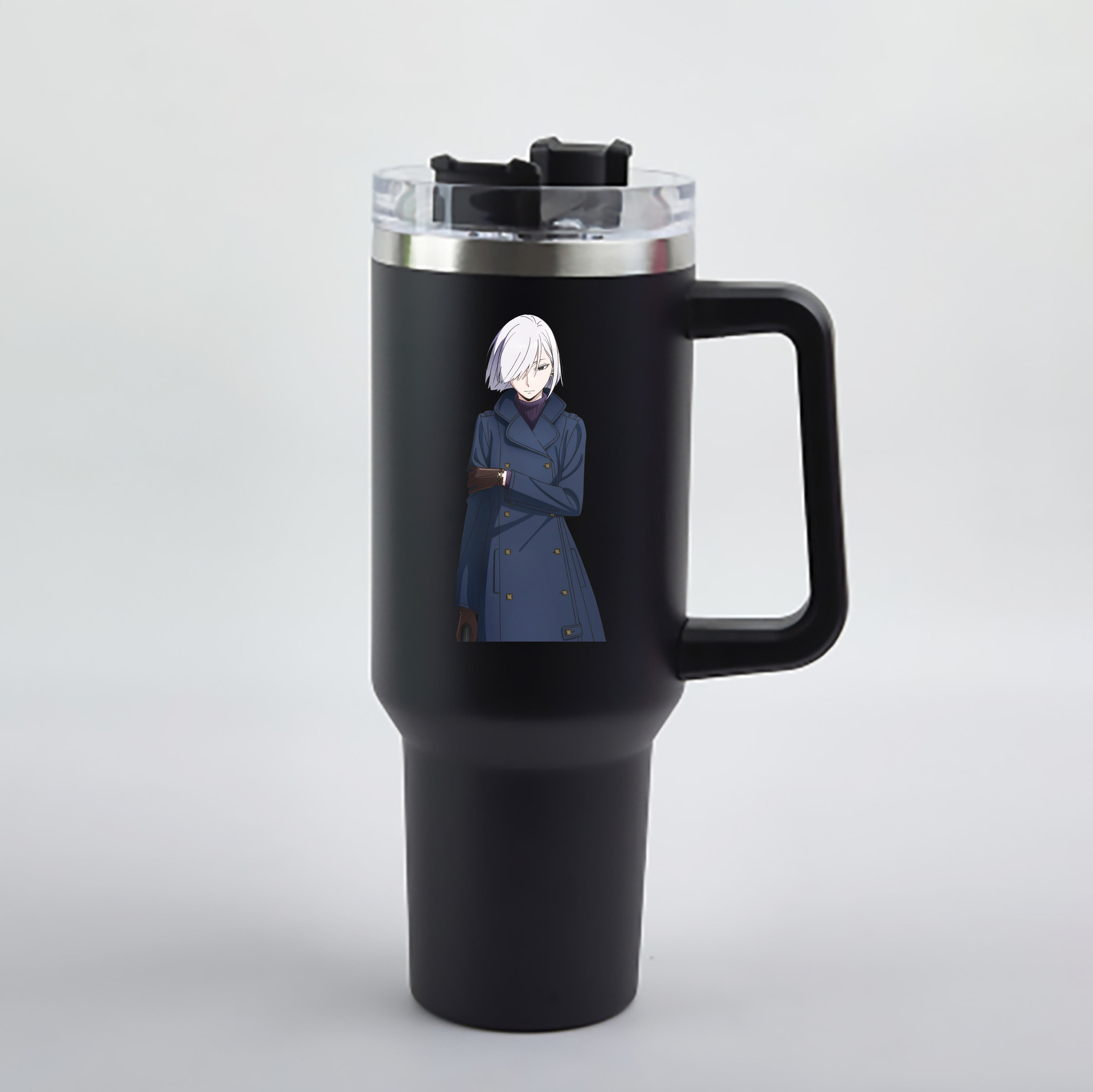 （画像用） SPY×FAMILY间谍家家酒 1200mL車用タンブラー - クリスタルステッカー（プラスチックストロー付き）