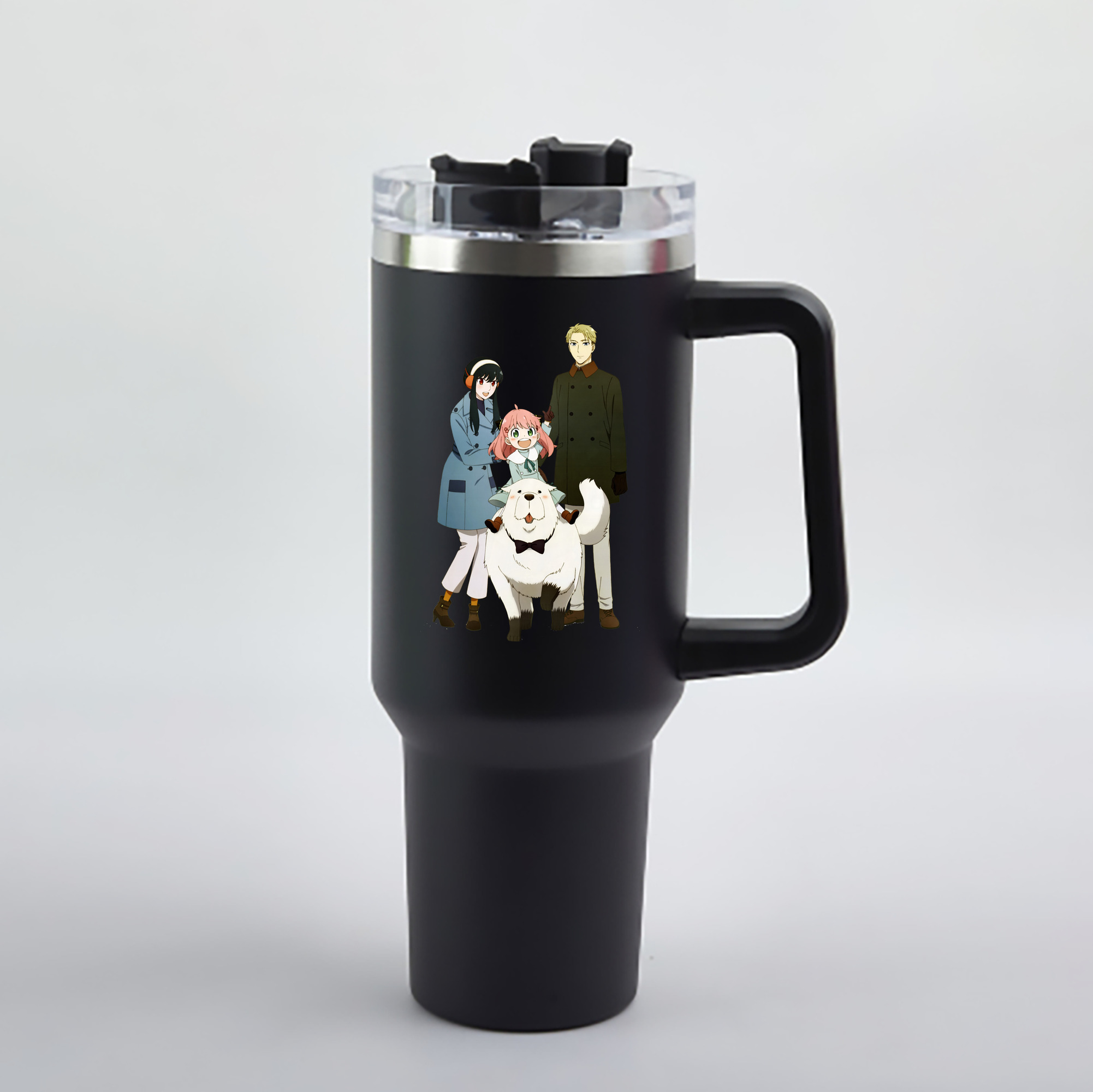 （画像用） SPY×FAMILY间谍家家酒 1200mL車用タンブラー - クリスタルステッカー（プラスチックストロー付き）