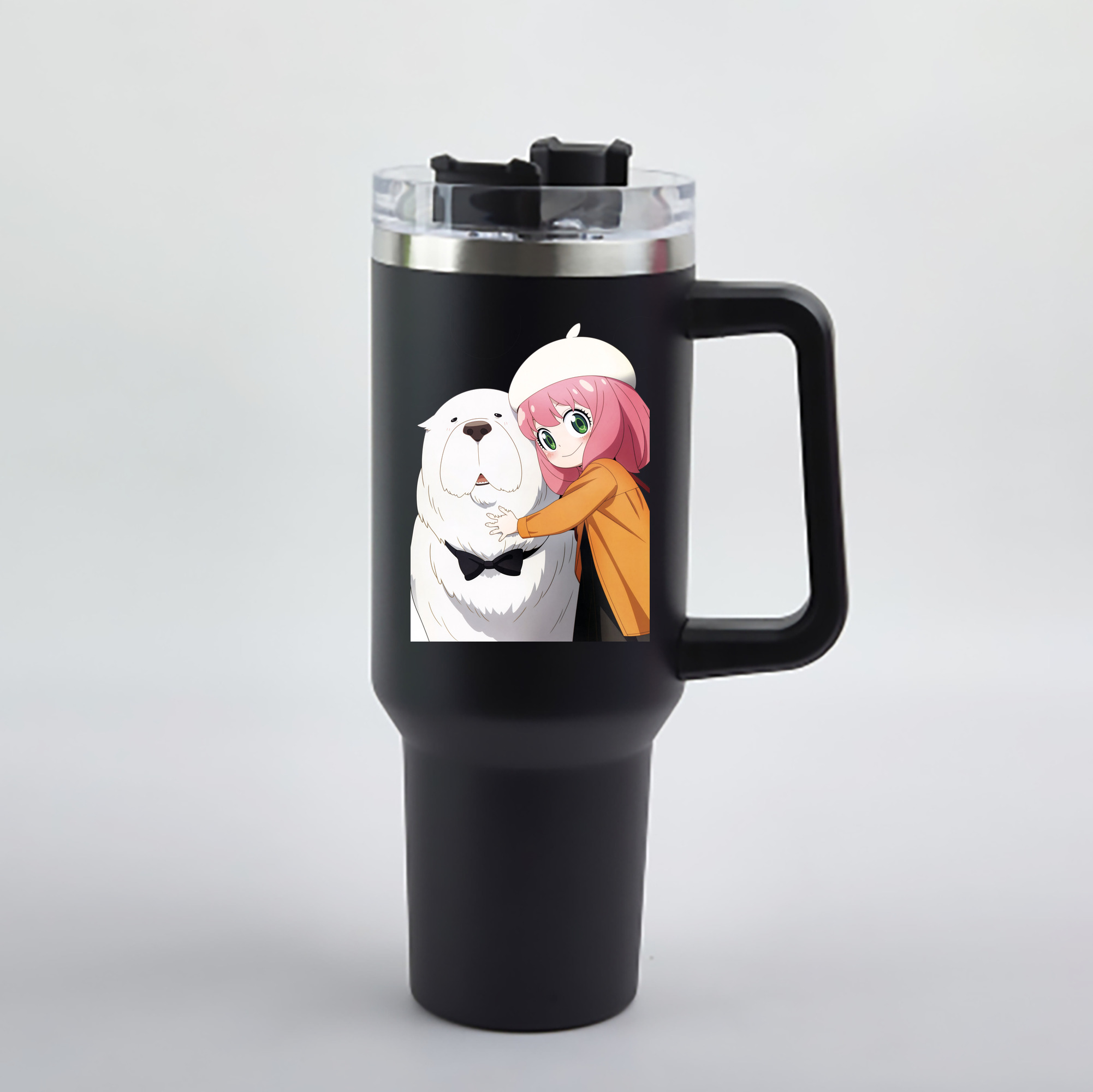 （画像用） SPY×FAMILY间谍家家酒 1200mL車用タンブラー - クリスタルステッカー（プラスチックストロー付き）