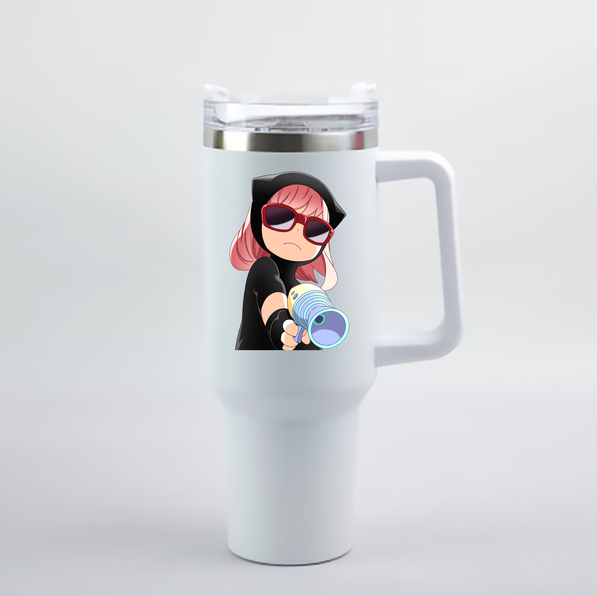 （画像用） SPY×FAMILY间谍家家酒 1200mL車用タンブラー - クリスタルステッカー（プラスチックストロー付き）