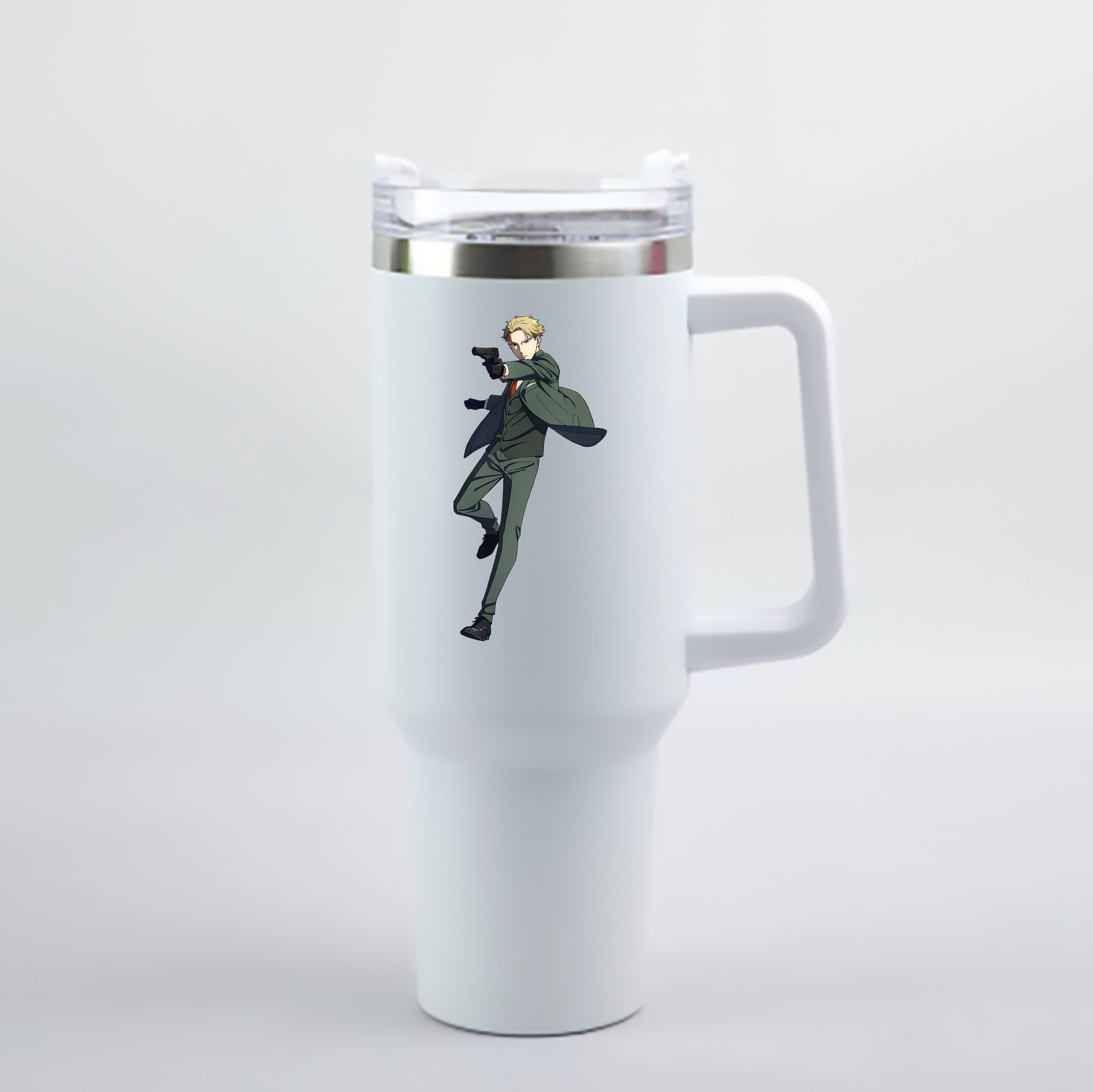 （画像用） SPY×FAMILY间谍家家酒 1200mL車用タンブラー - クリスタルステッカー（プラスチックストロー付き）