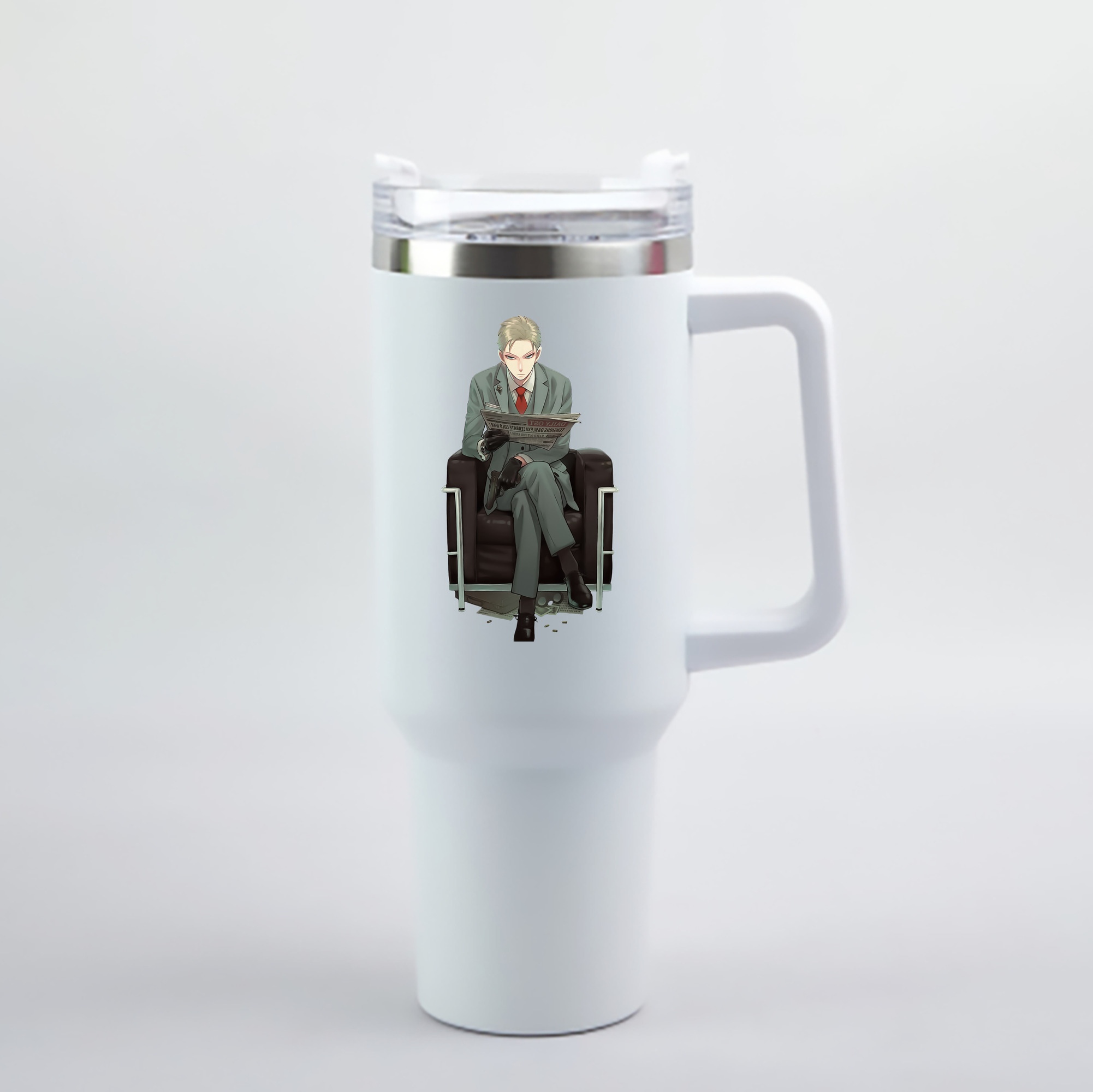 （画像用） SPY×FAMILY间谍家家酒 1200mL車用タンブラー - クリスタルステッカー（プラスチックストロー付き）