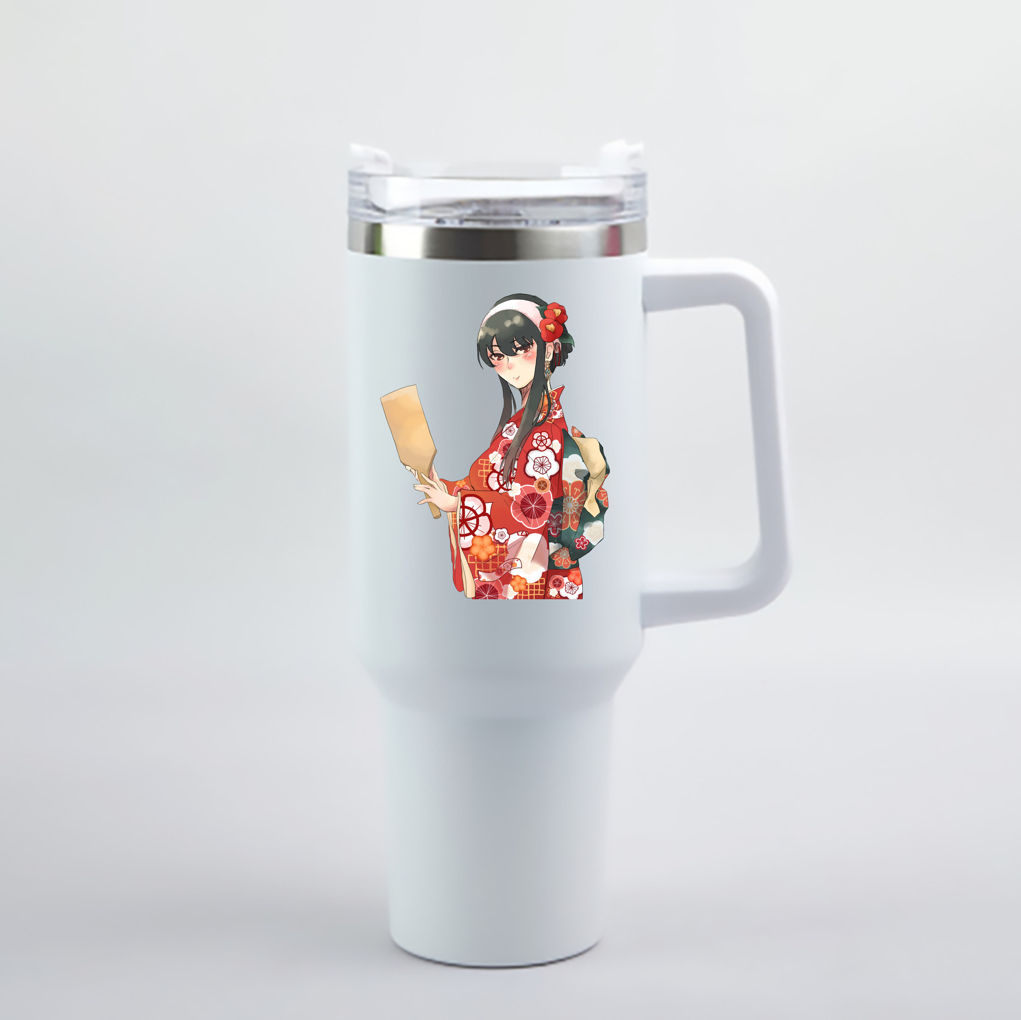 （画像用） SPY×FAMILY间谍家家酒 1200mL車用タンブラー - クリスタルステッカー（プラスチックストロー付き）