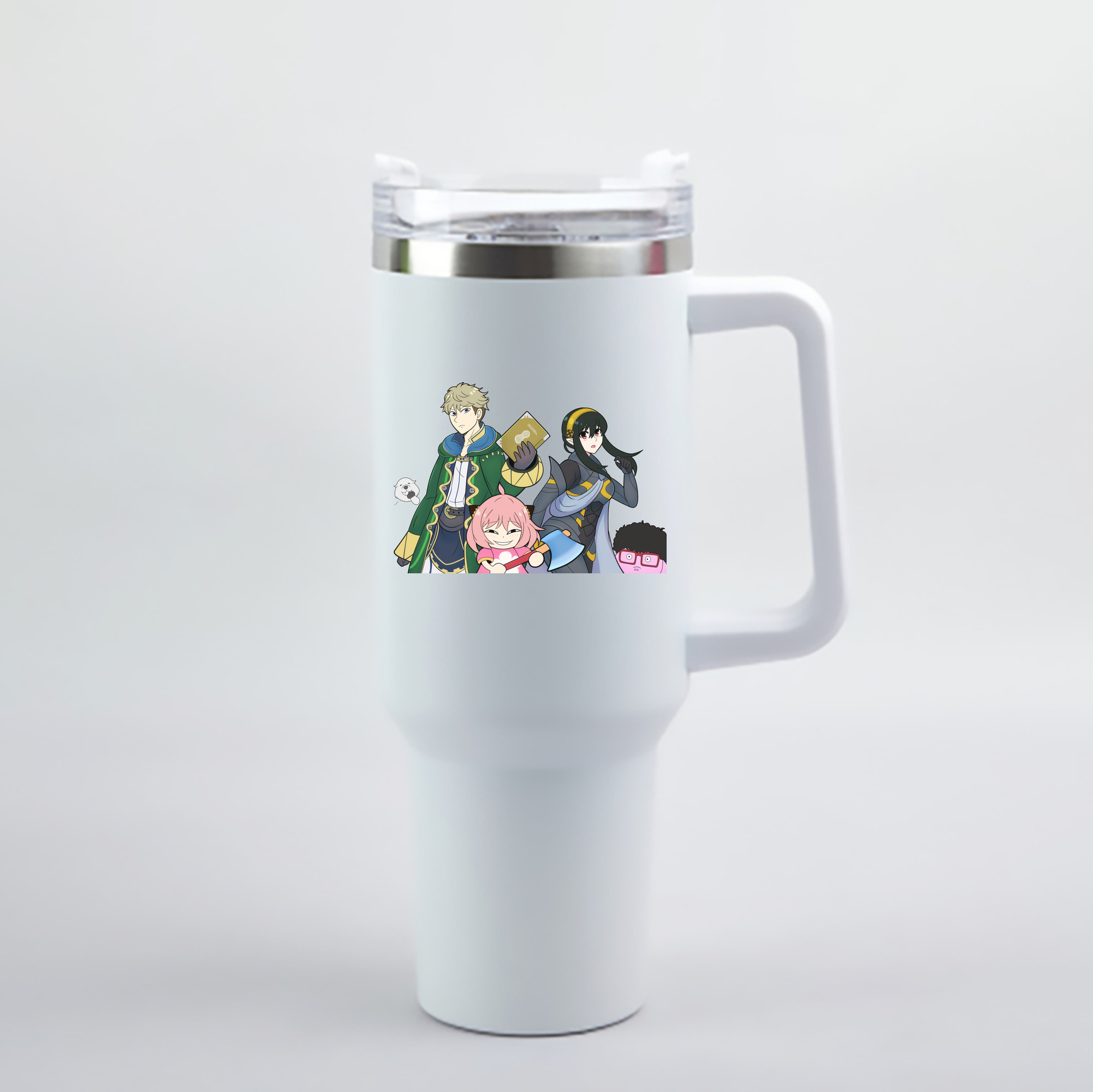 （画像用） SPY×FAMILY间谍家家酒 1200mL車用タンブラー - クリスタルステッカー（プラスチックストロー付き）