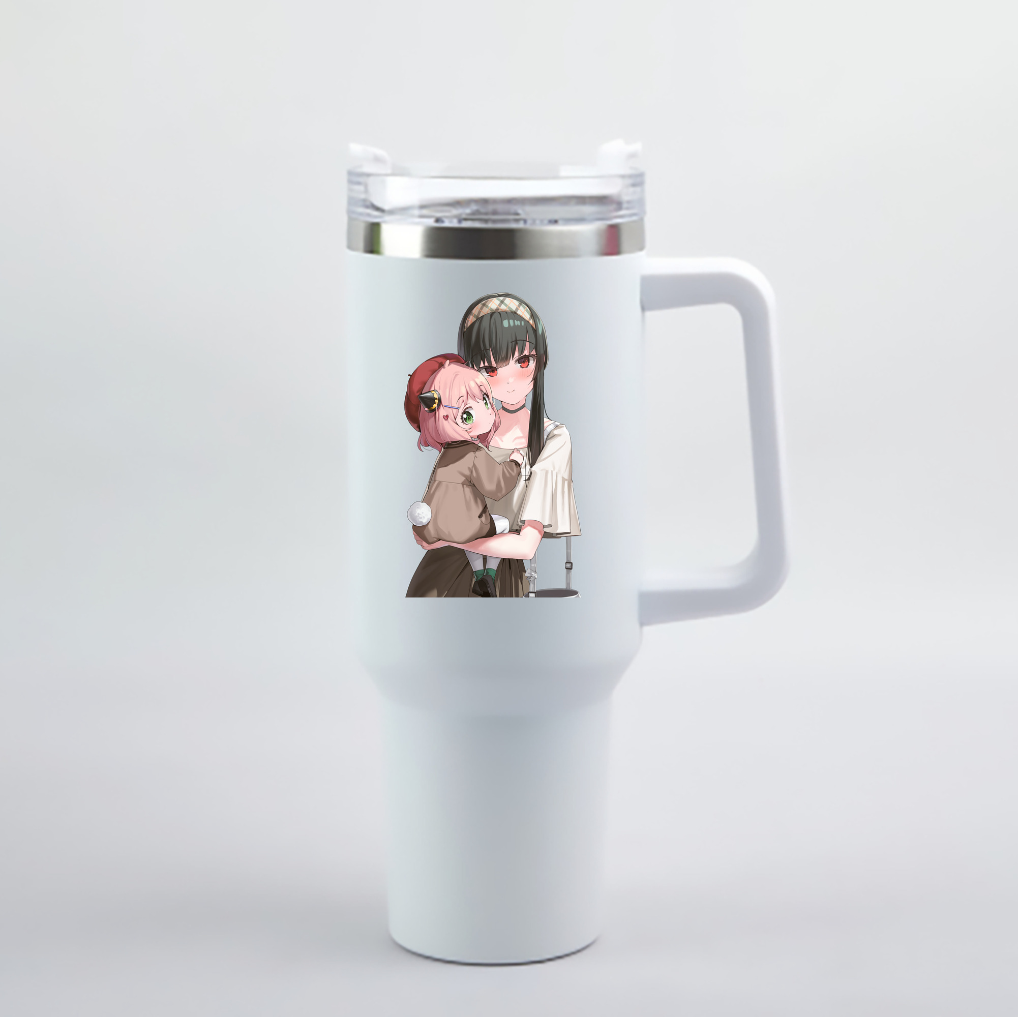 （画像用） SPY×FAMILY间谍家家酒 1200mL車用タンブラー - クリスタルステッカー（プラスチックストロー付き）