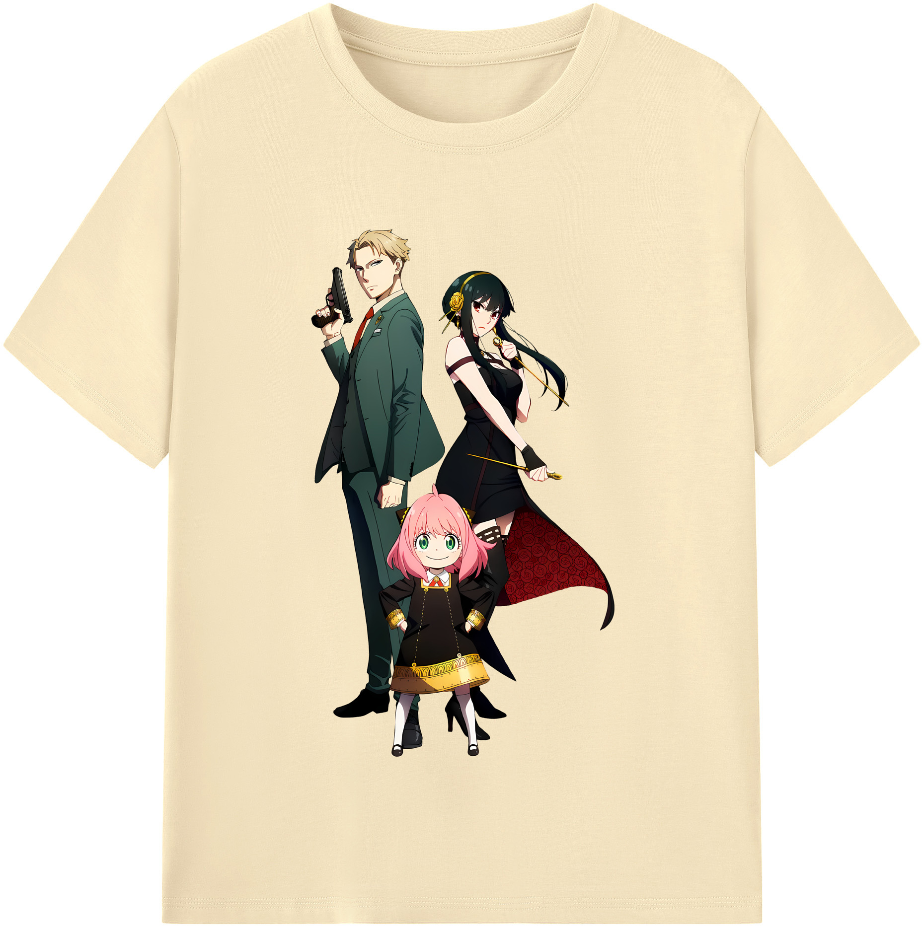 （画像用） SPY×FAMILY间谍家家酒 綿100％半袖Tシャツ（フロントプリント）