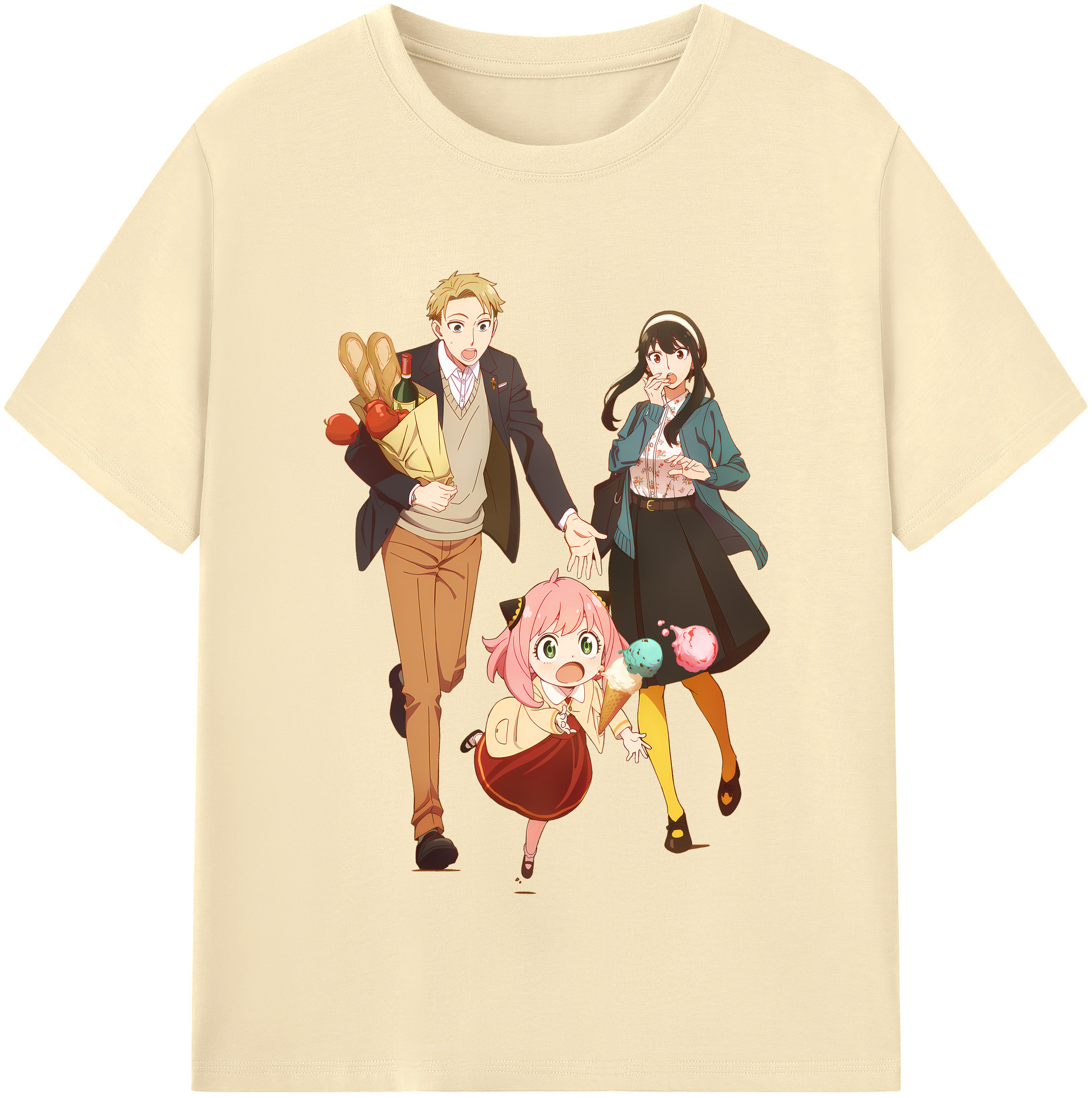 （画像用） SPY×FAMILY间谍家家酒 綿100％半袖Tシャツ（フロントプリント）